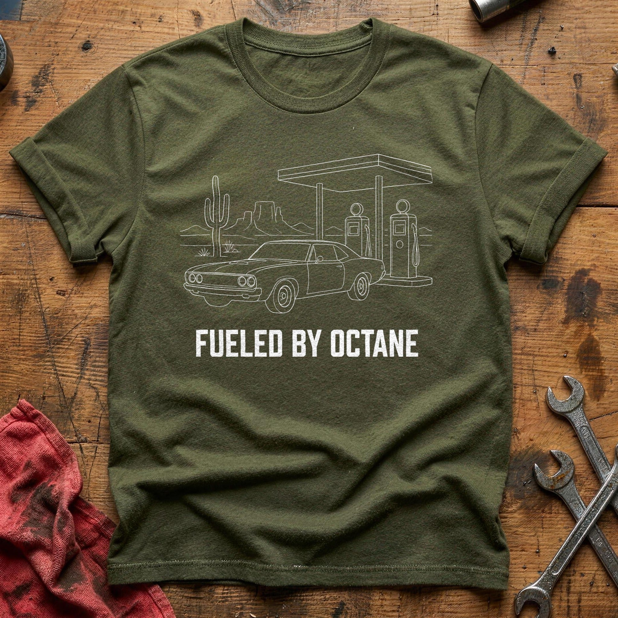 Fueled By Octane 72 T-Shirt - Military Green