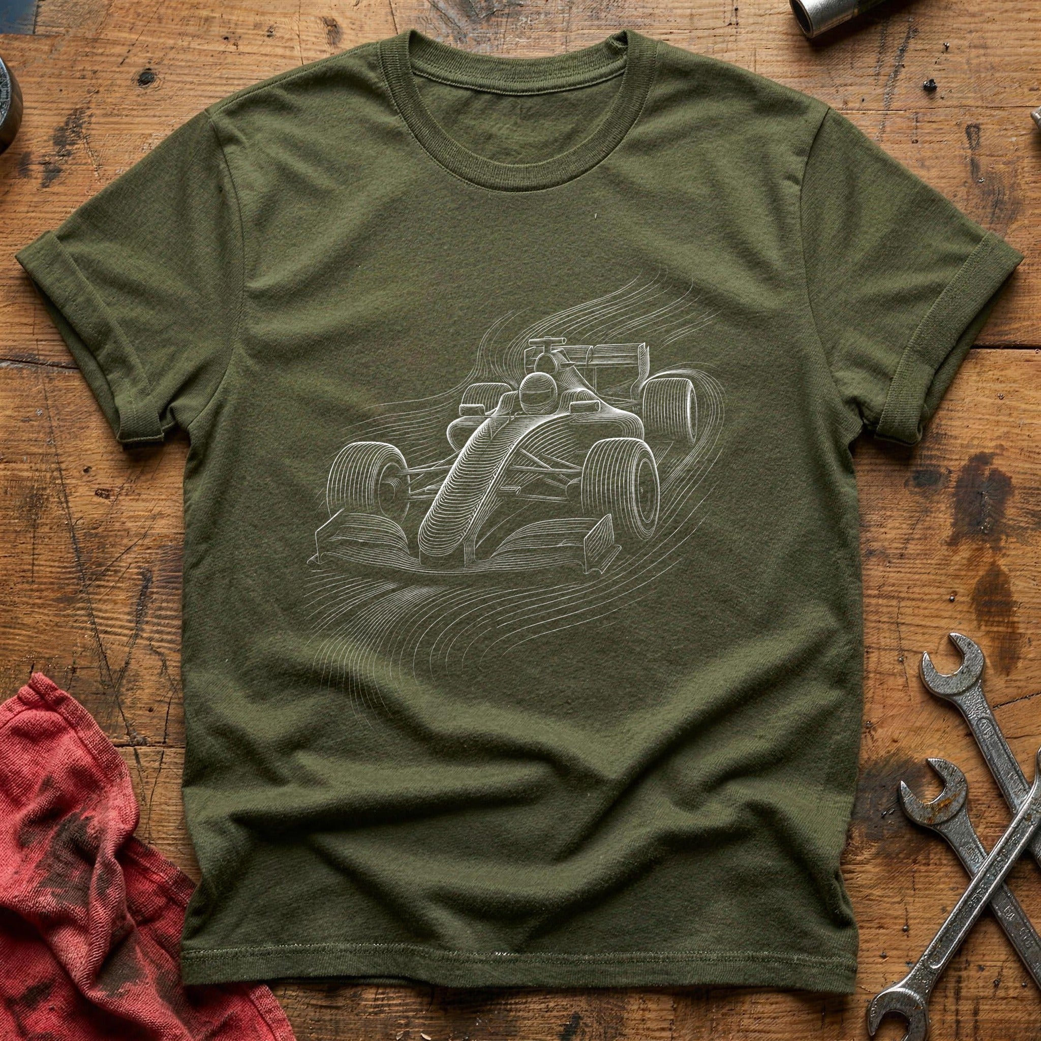 Full Throttle Sketch T-Shirt - Military Green