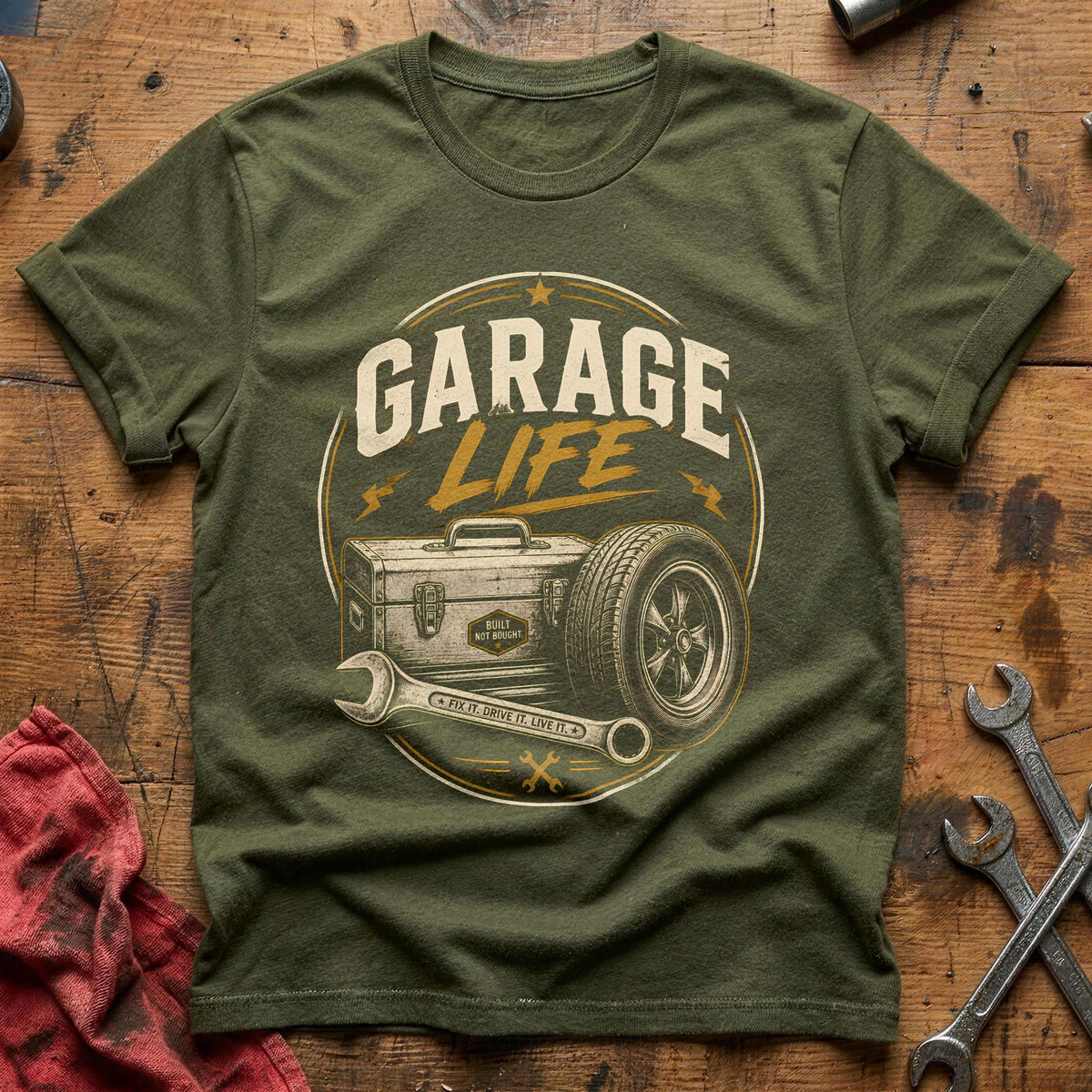Garage Life 86 T-Shirt - Military Green