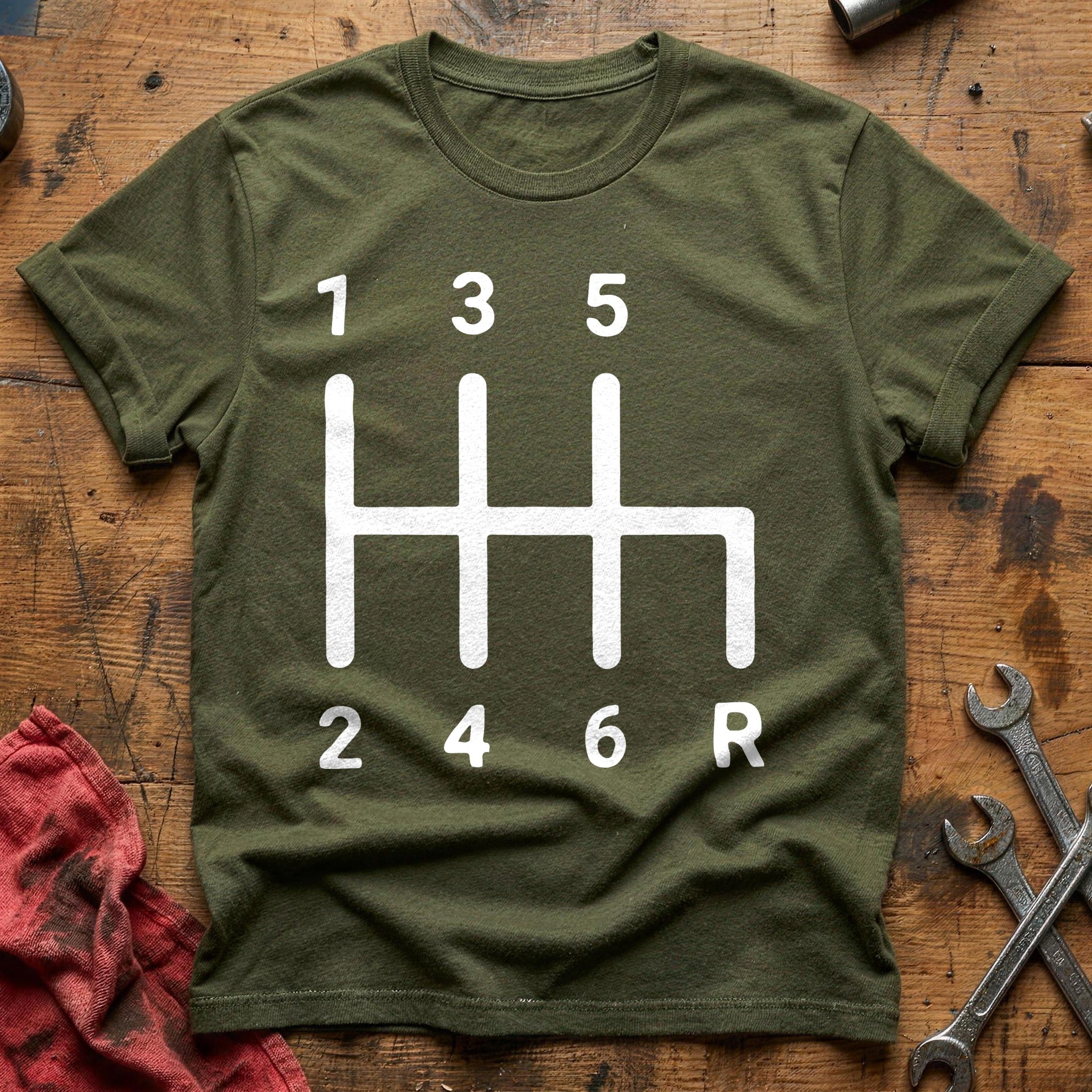 Gear stick T-Shirt - Military Green