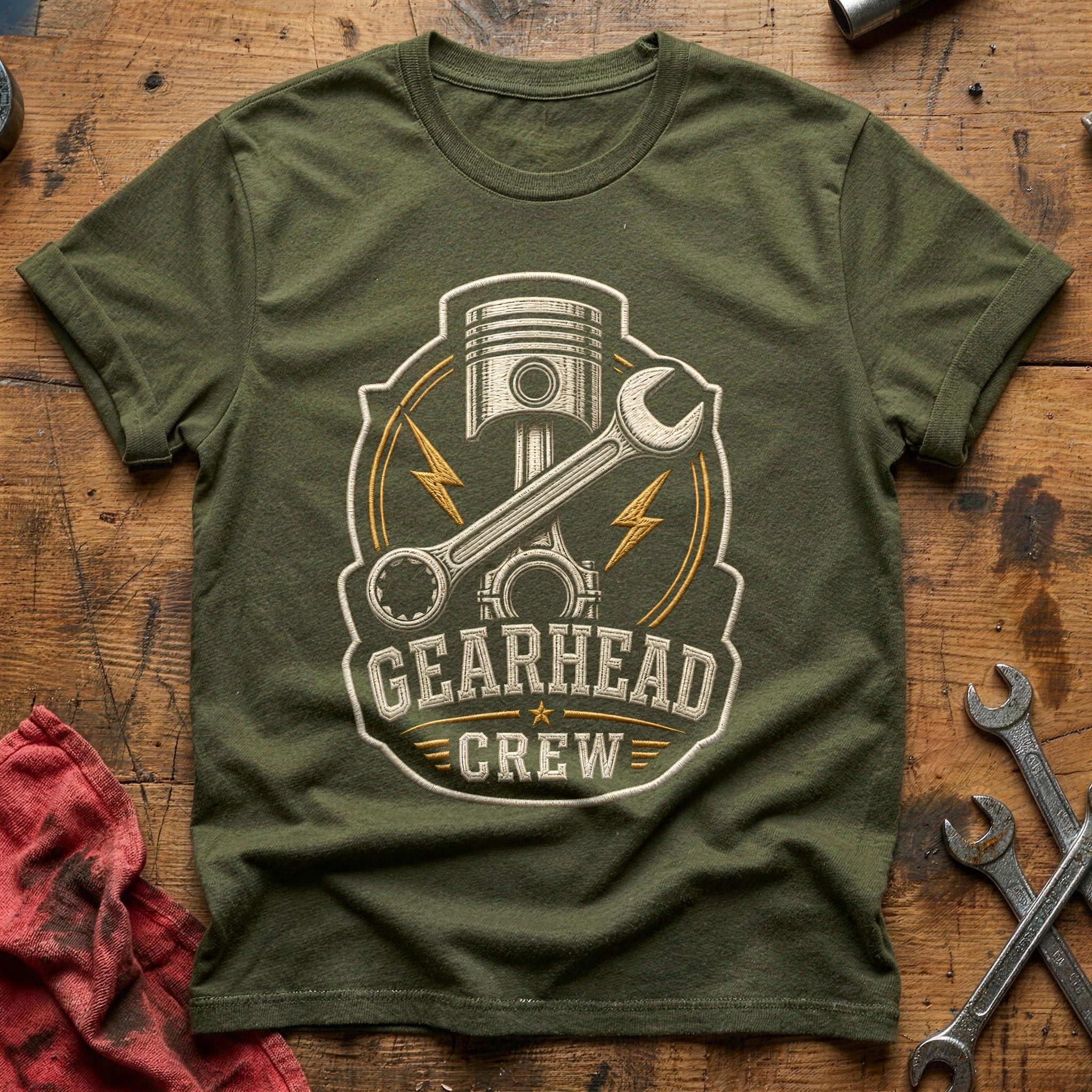 Gearhead Crew T-Shirt - Military Green