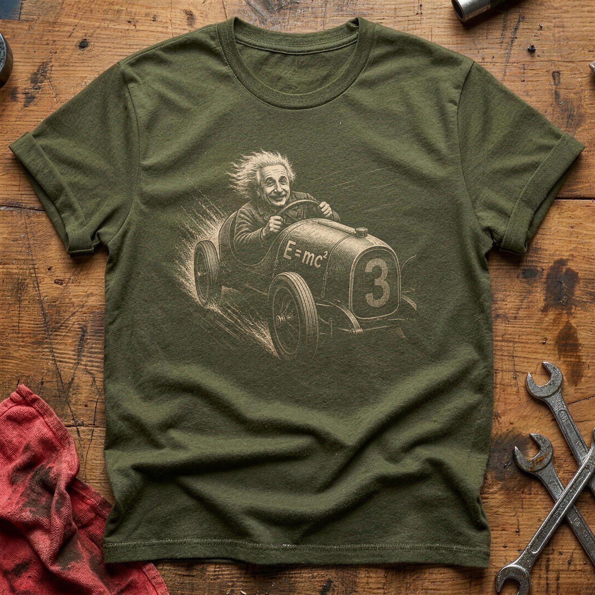 Genius at Full Throttle T-Shirt - Military Green
