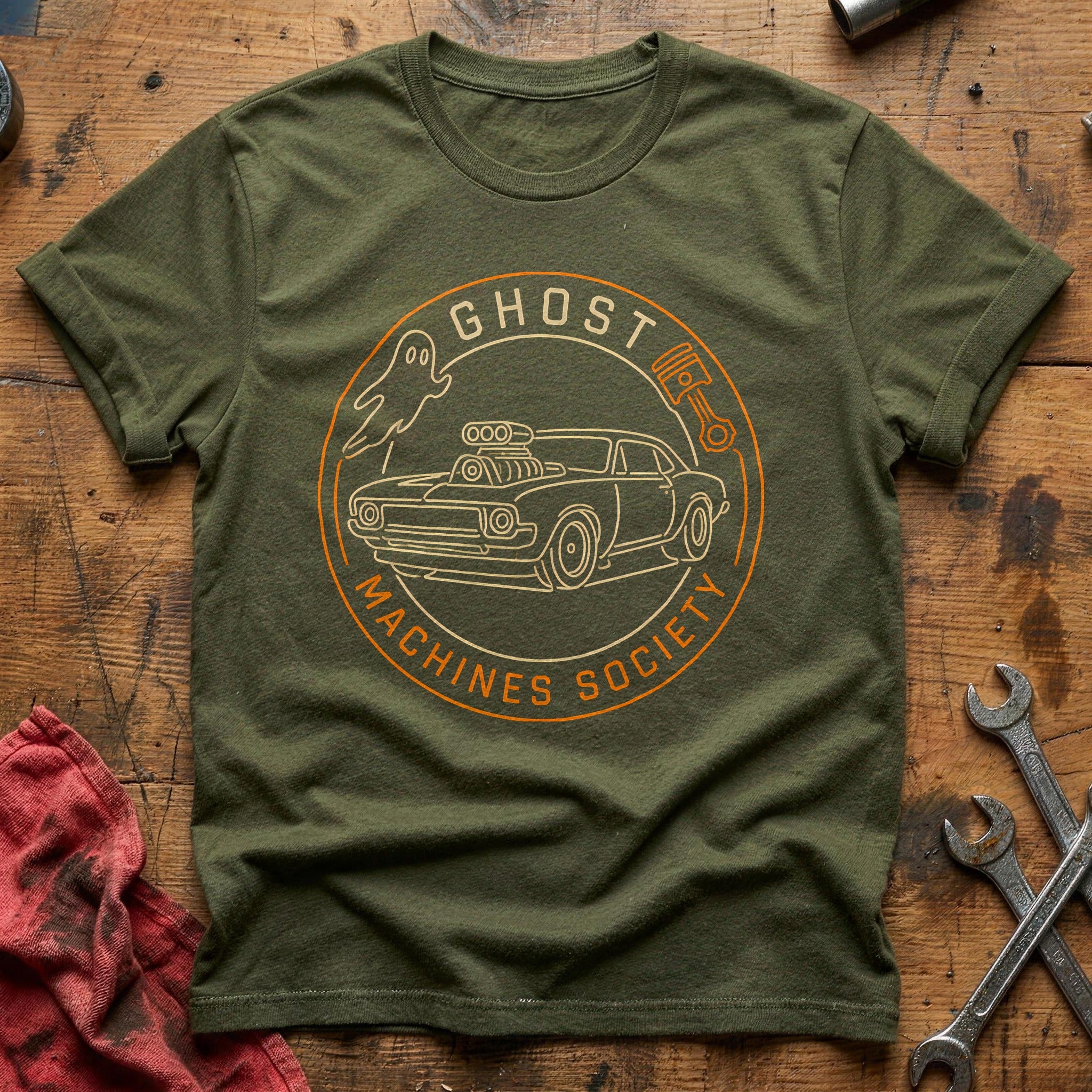 Ghost Machines Society 35 T-Shirt - Military Green