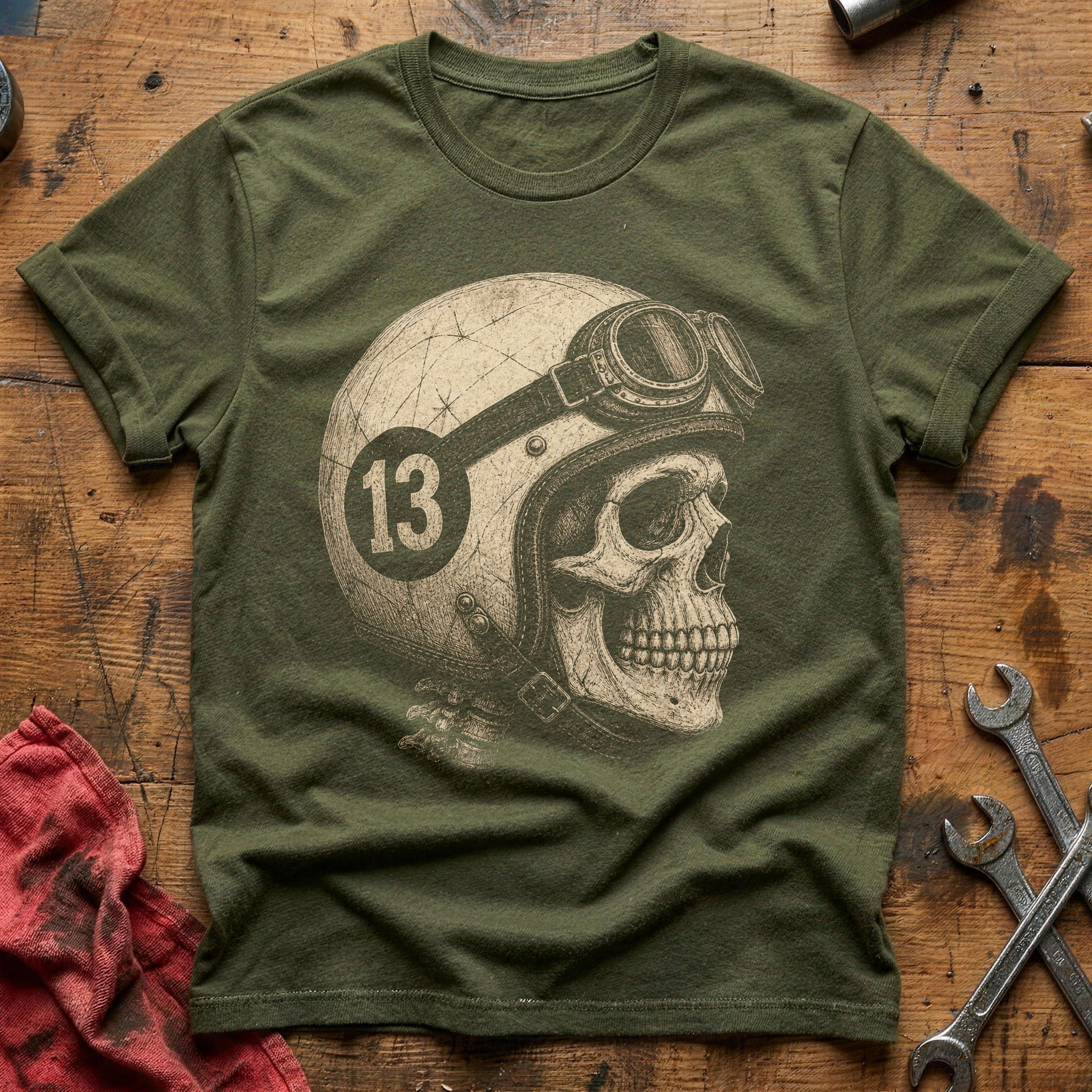 Goggles & Gasoline T-Shirt - Military Green