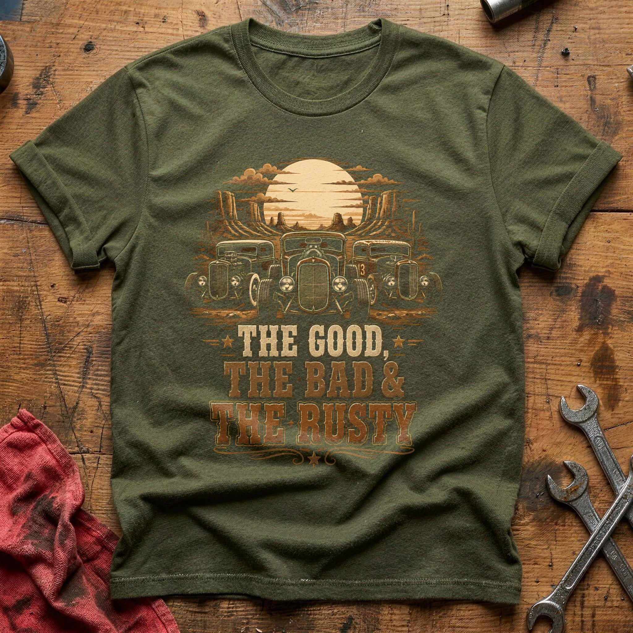 Good Bad Rusty 10 T-Shirt - Military Green