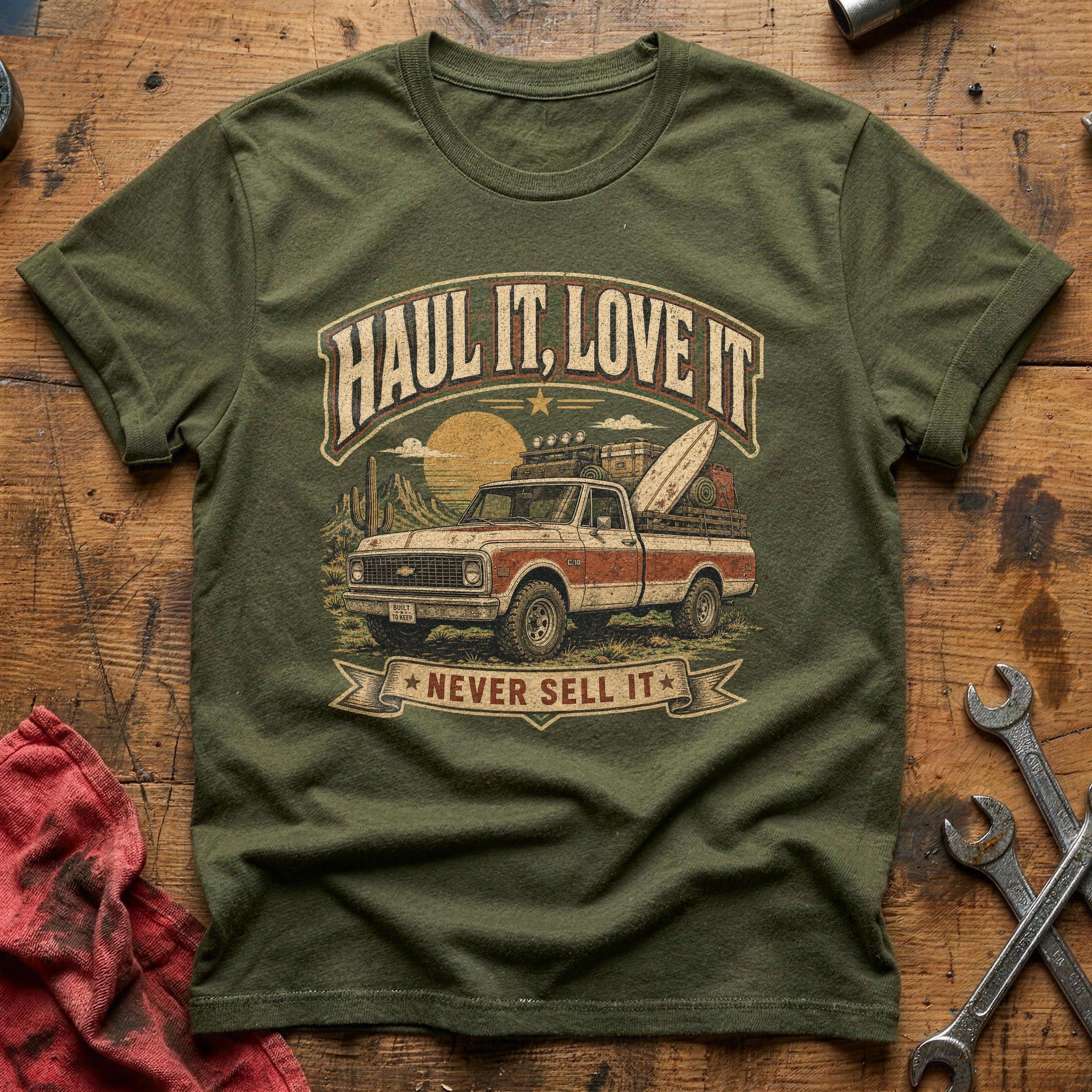 Haul It, Love It T-Shirt - Military Green