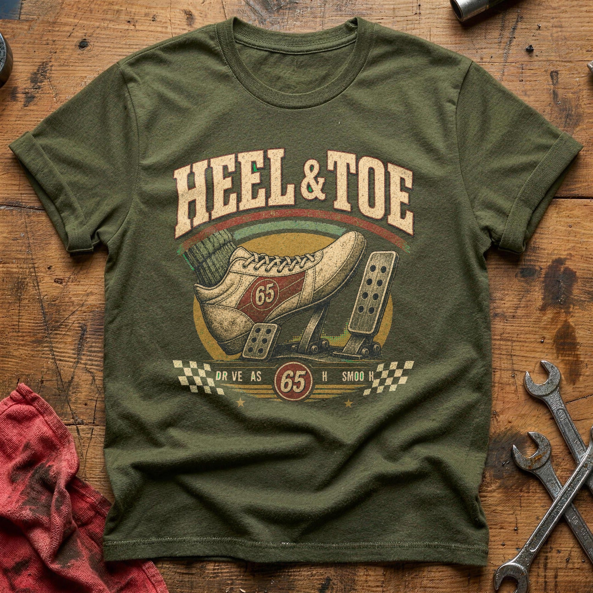 Heel & Toe T-Shirt - Military Green