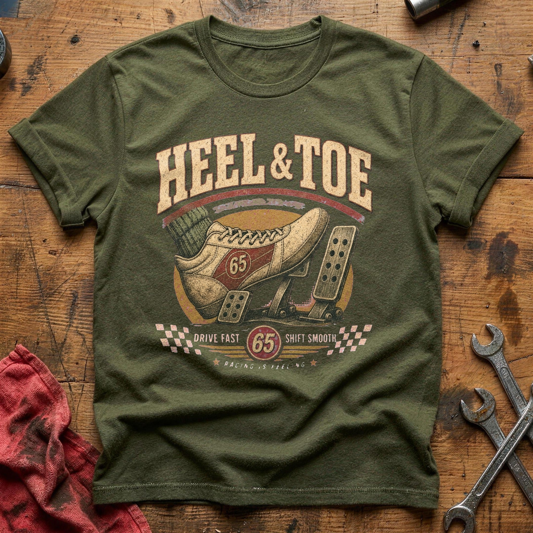 Heel & Toe T-Shirt - Military Green