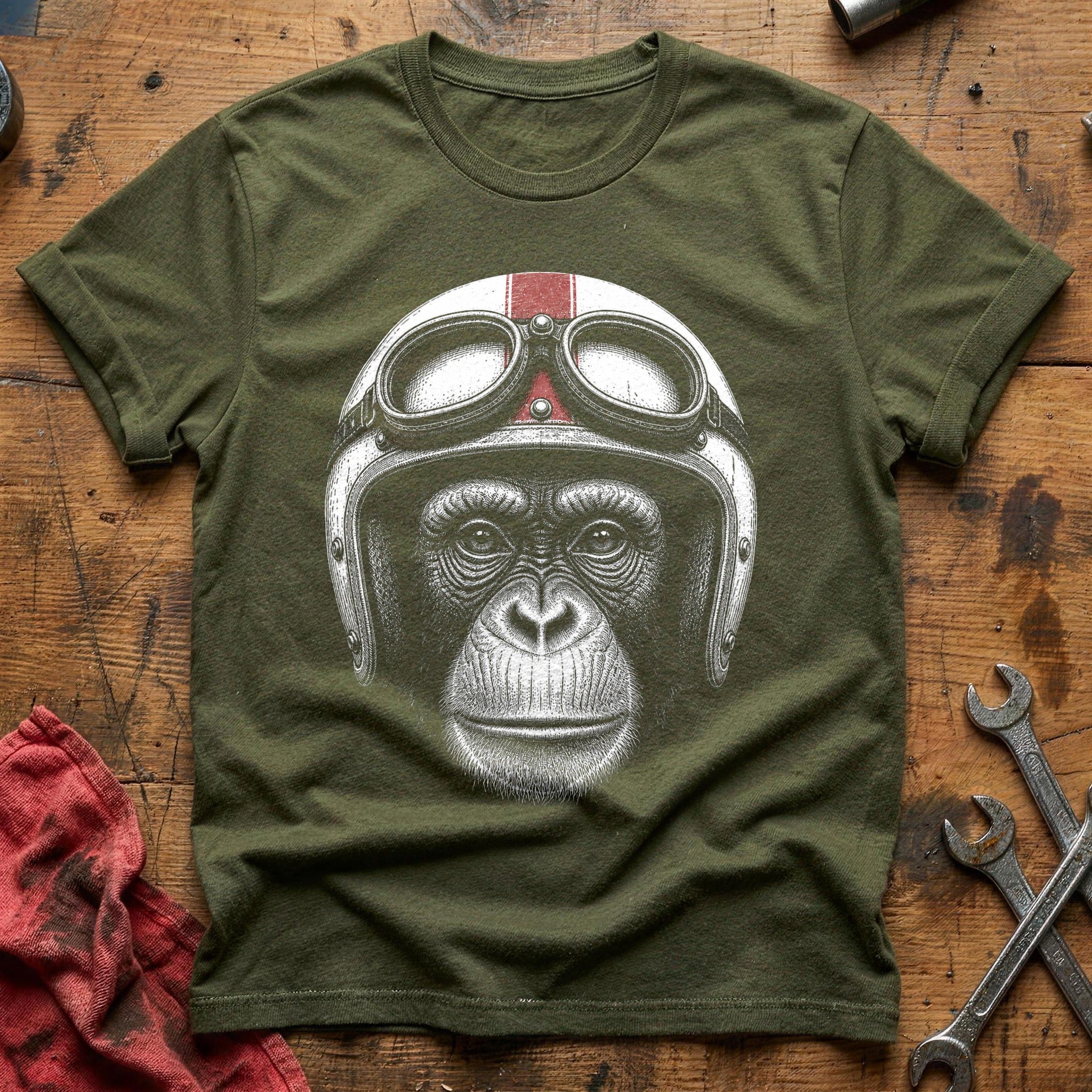 Helmet Head T-Shirt - Military Green