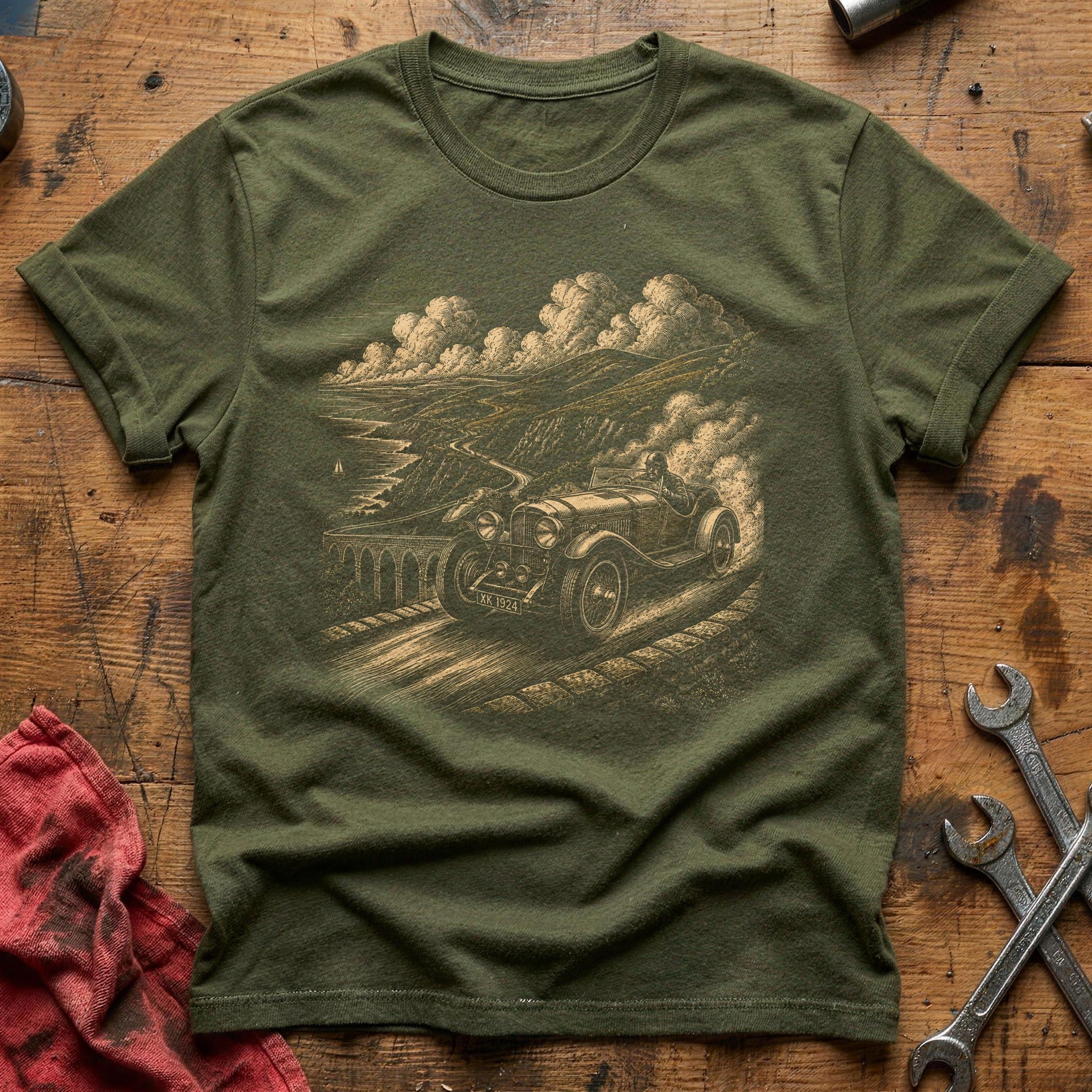 Hillside Escape T-Shirt - Military Green
