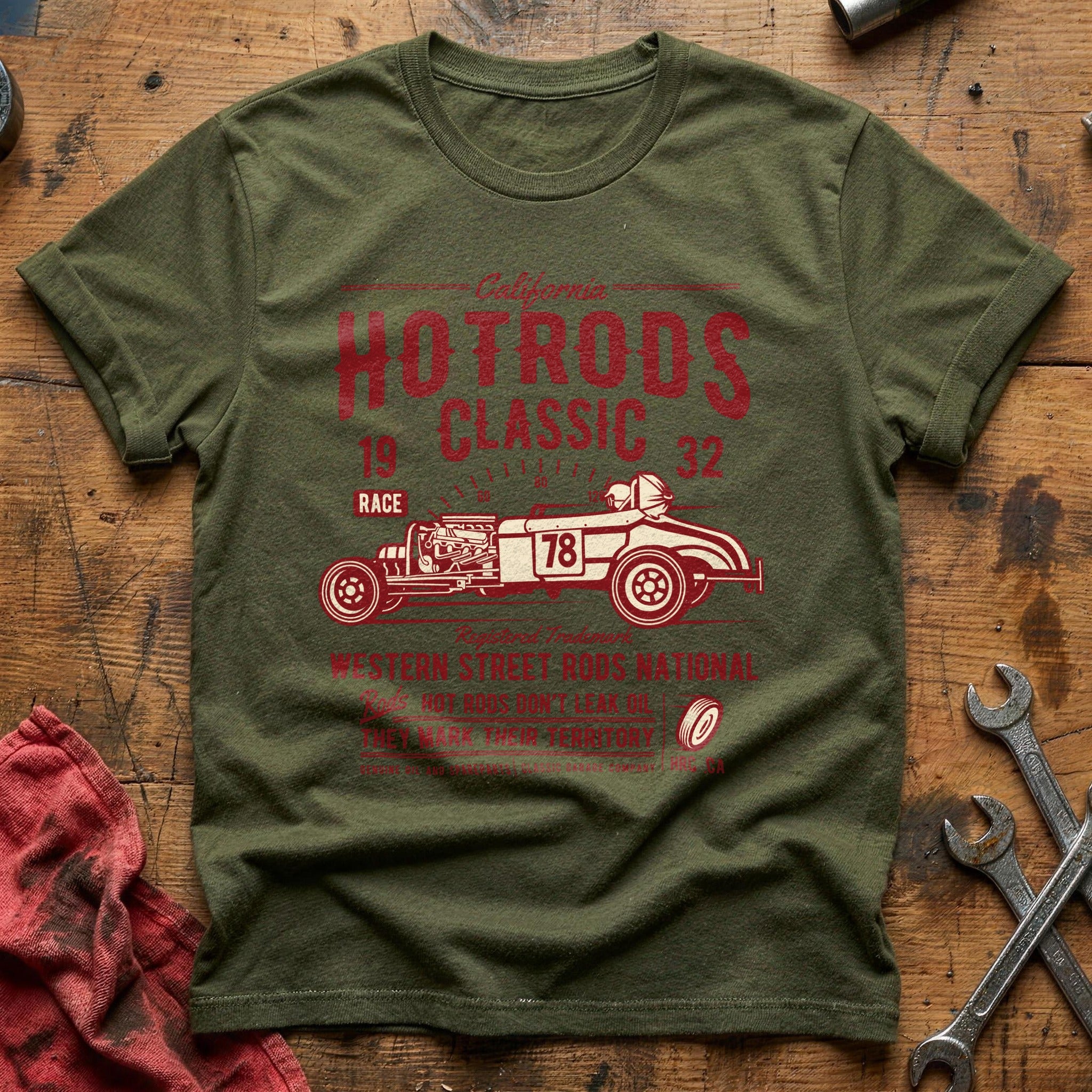 Hot rods race classic T-Shirt - Military Green