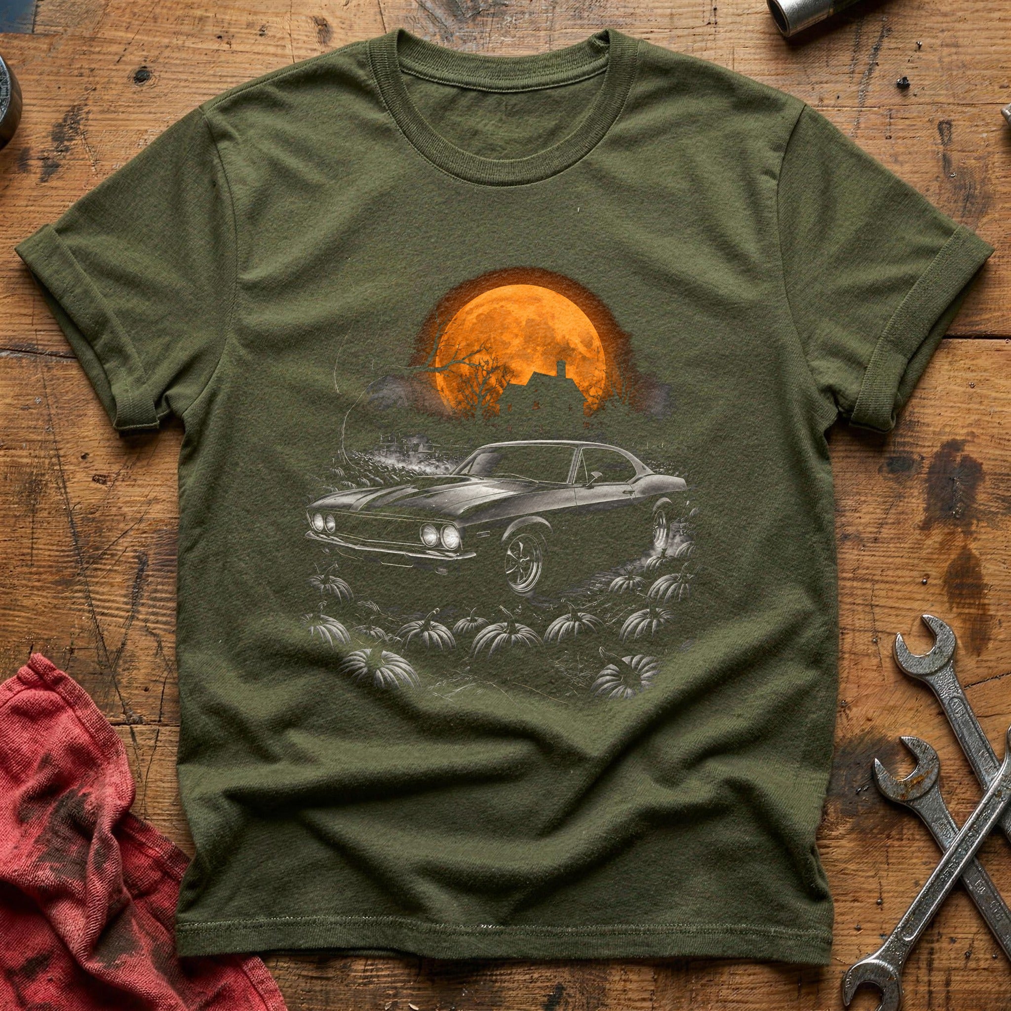 Hotrod Pumpkin Patch 79 T-Shirt - Military Green