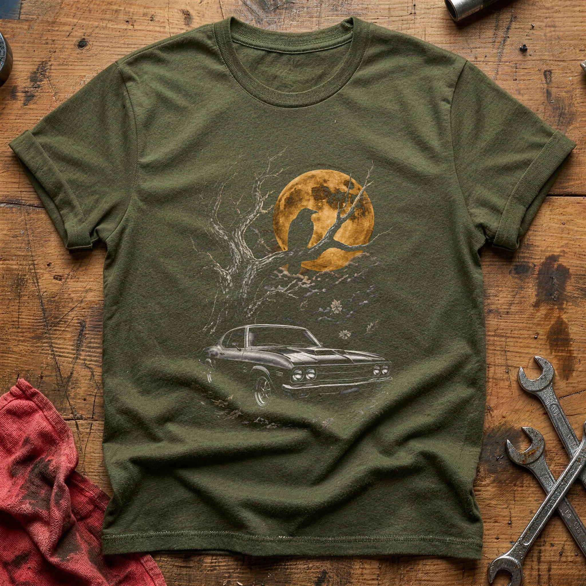 Hotrod Raven Deadoak 13 T-Shirt - Military Green