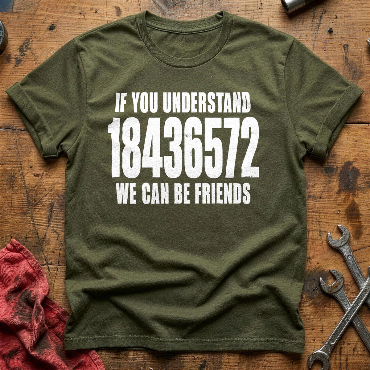 If You Understand 18436572 We Can Be Friends 44 T-Shirt - Military Green