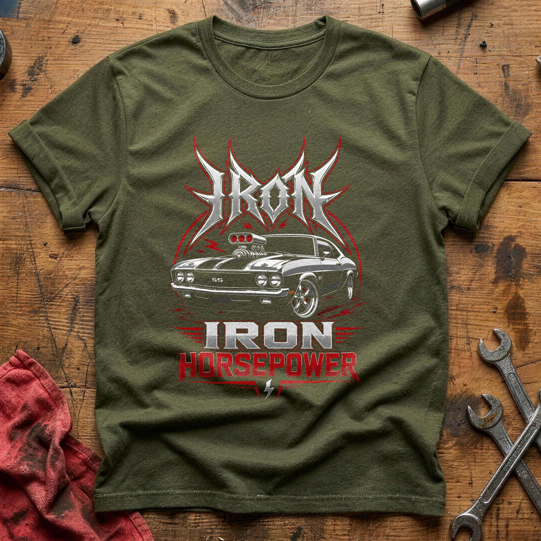 Iron Horsepower 14 T-Shirt - Military Green