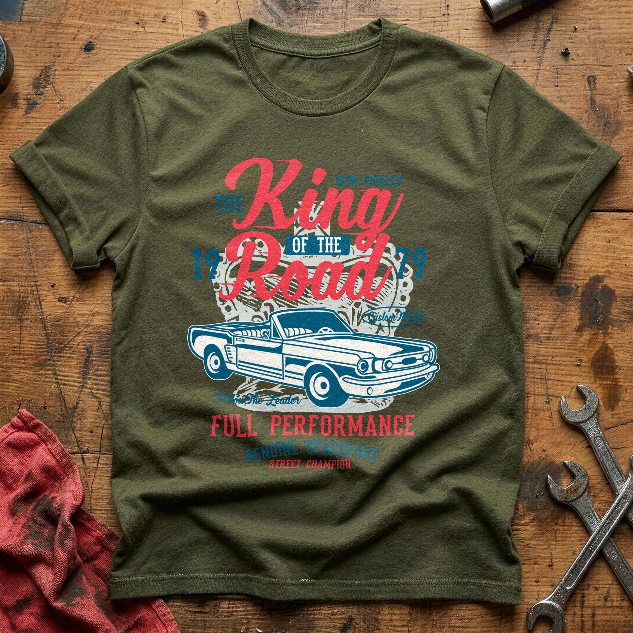 King of the road T-Shirt - Military Green