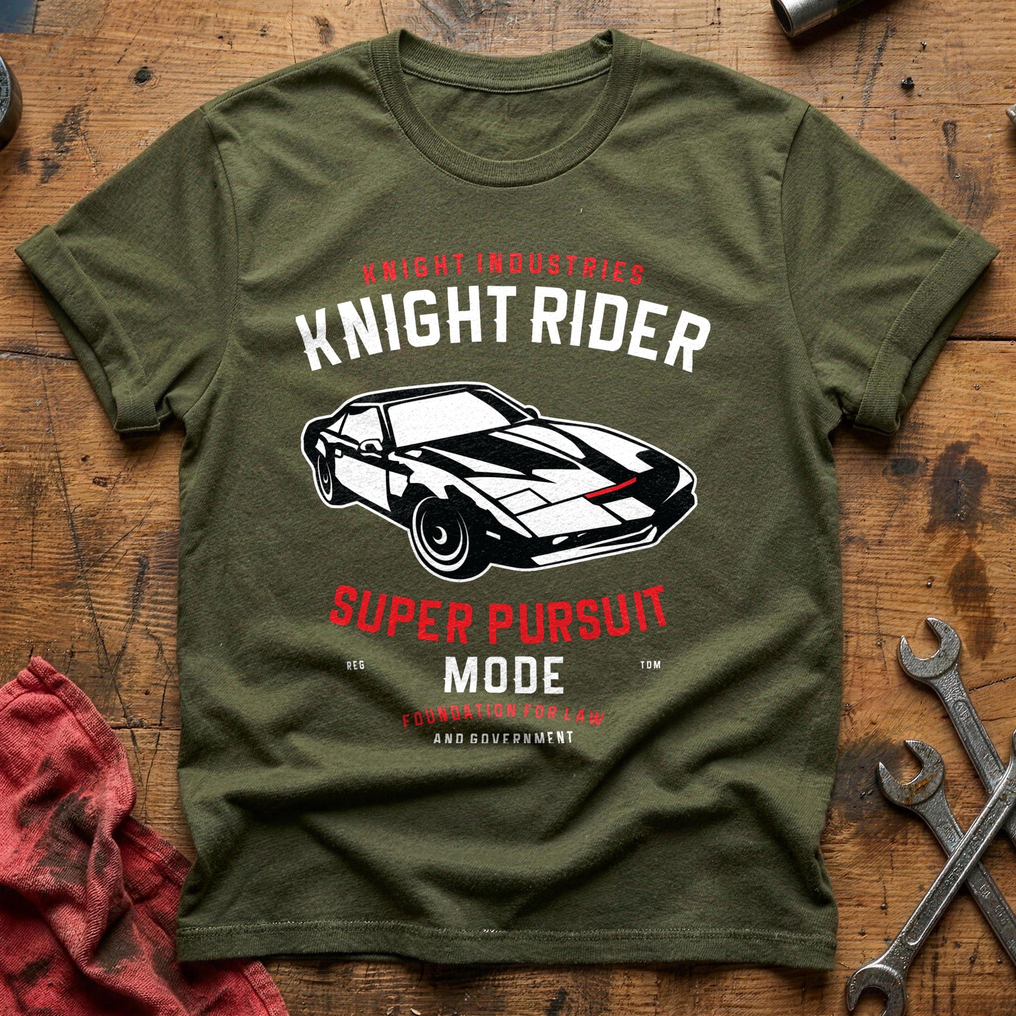 Knight rider movie car T-Shirt - Military Green