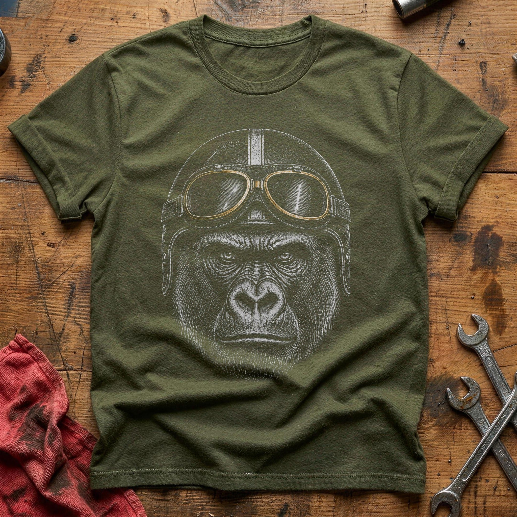 Leather & Lenses T-Shirt - Military Green