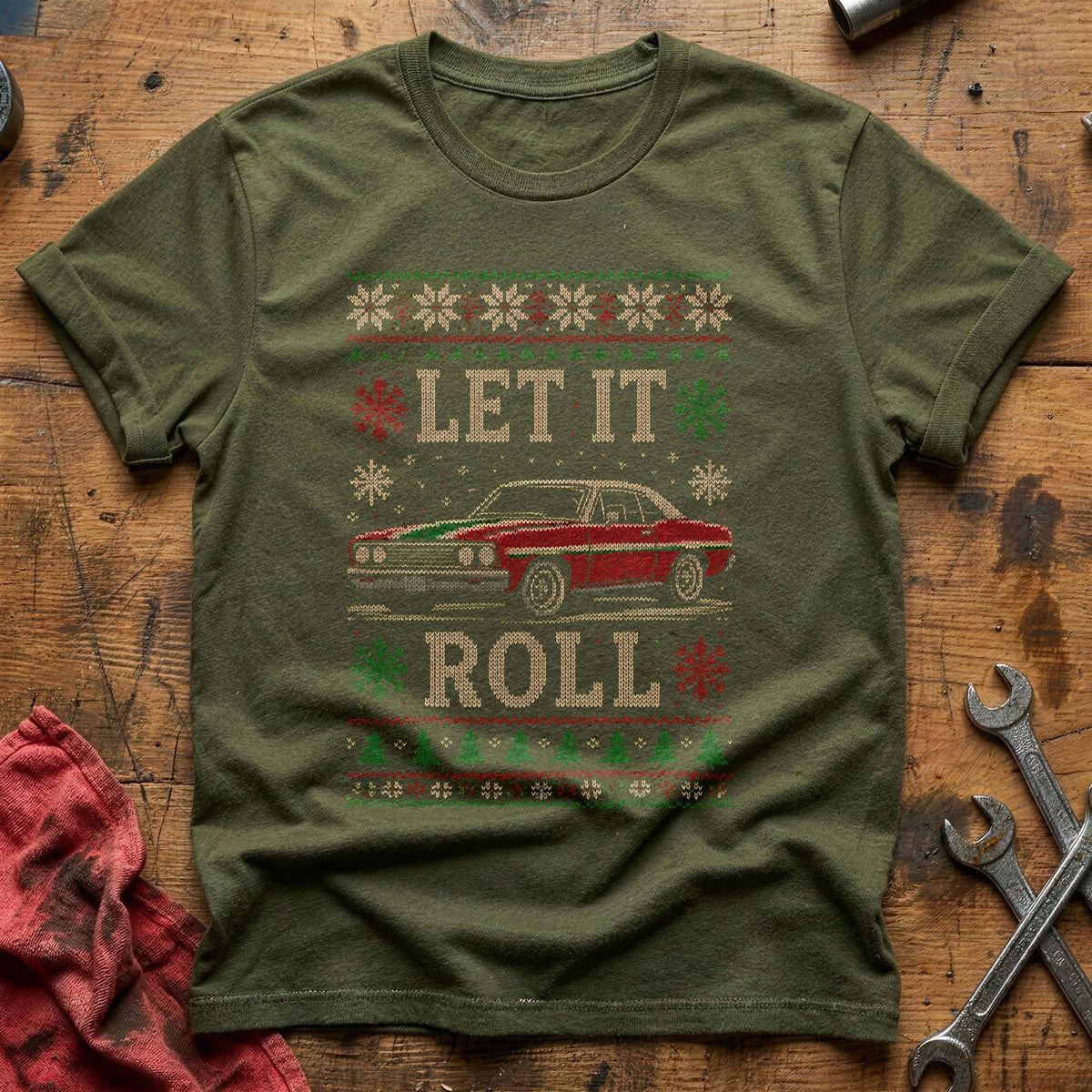 Let It Roll 80 T-Shirt - Military Green