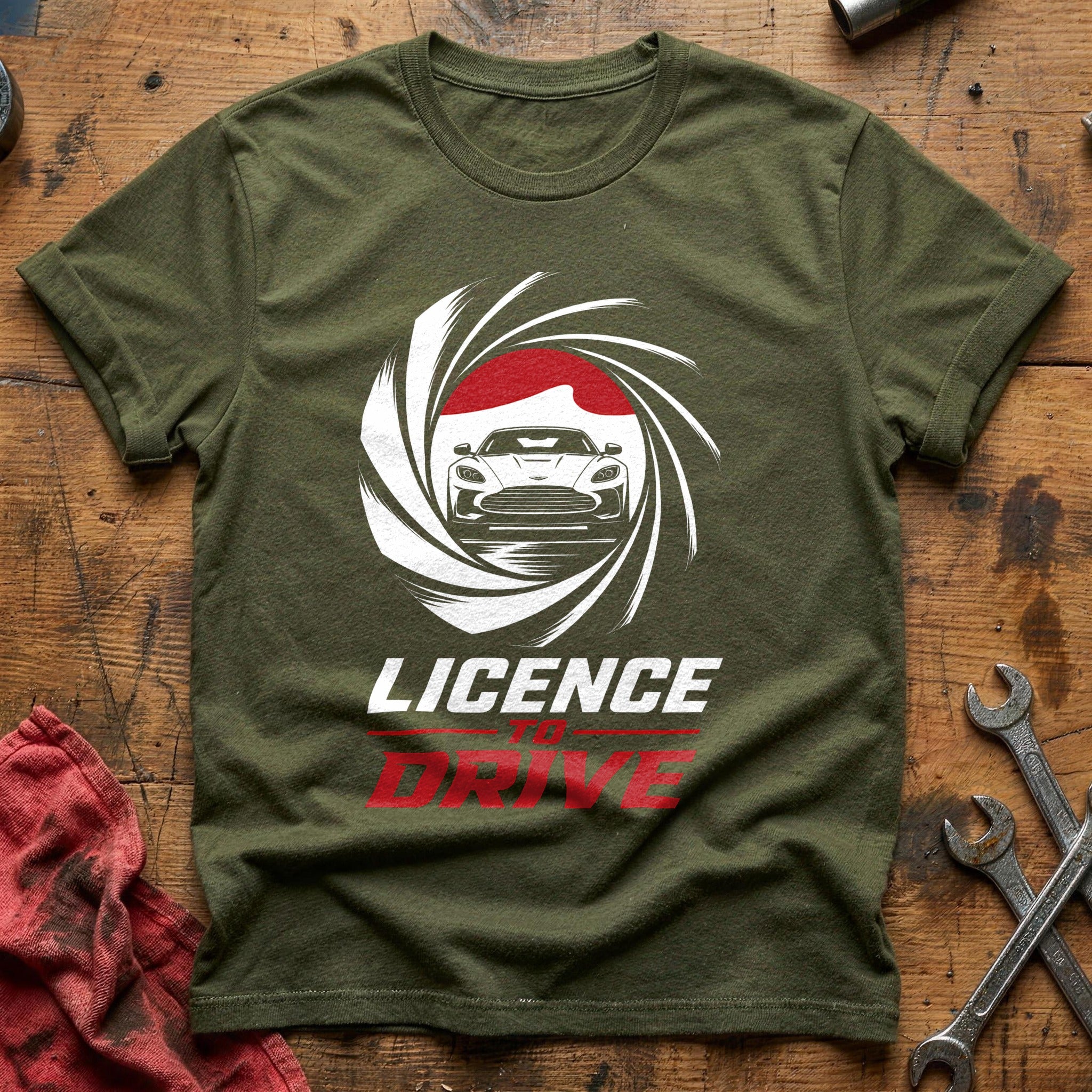 Licence To Drive T-Shirt - Military Green