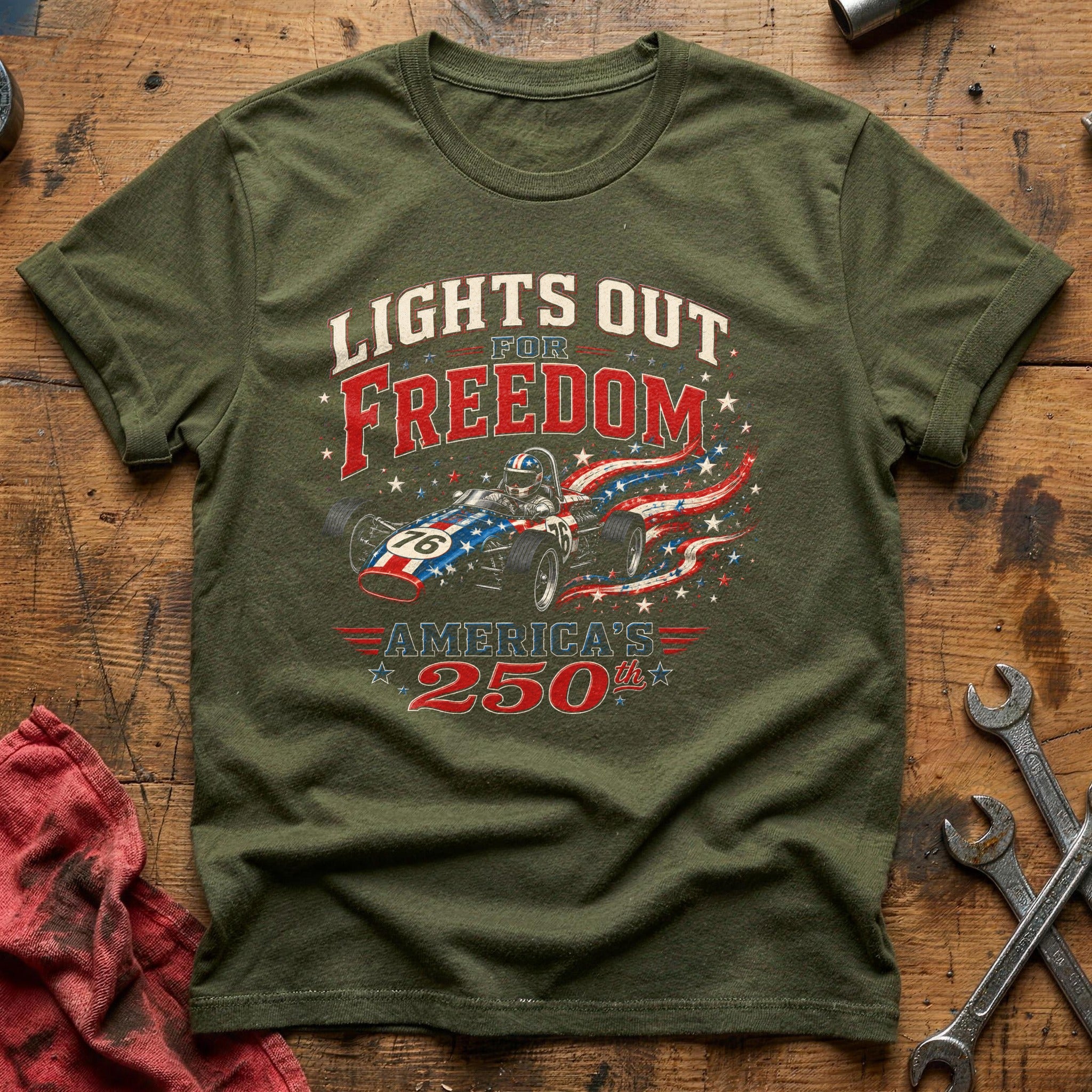 Lights Out For Freedom - Military Green