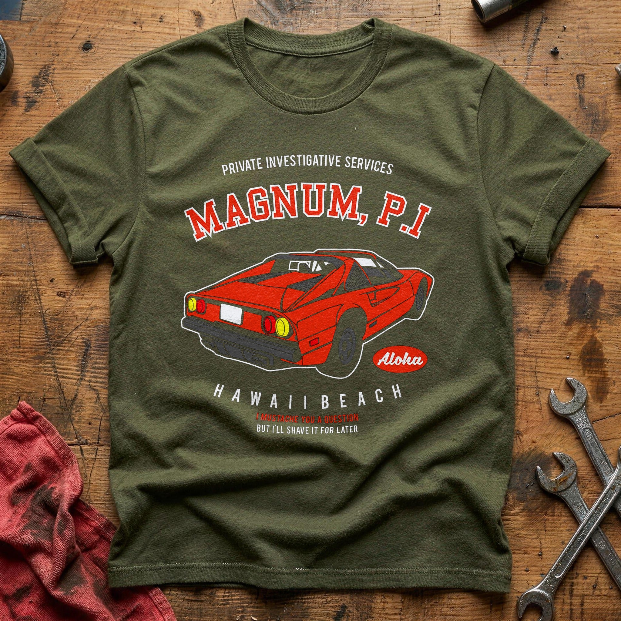 Magnum car T-Shirt - Military Green