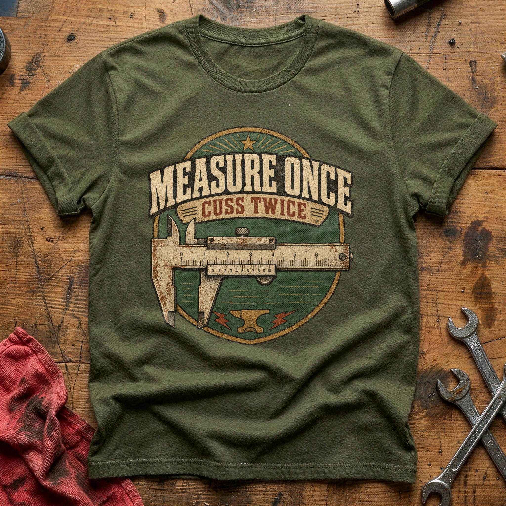 Measure Twice - Military Green