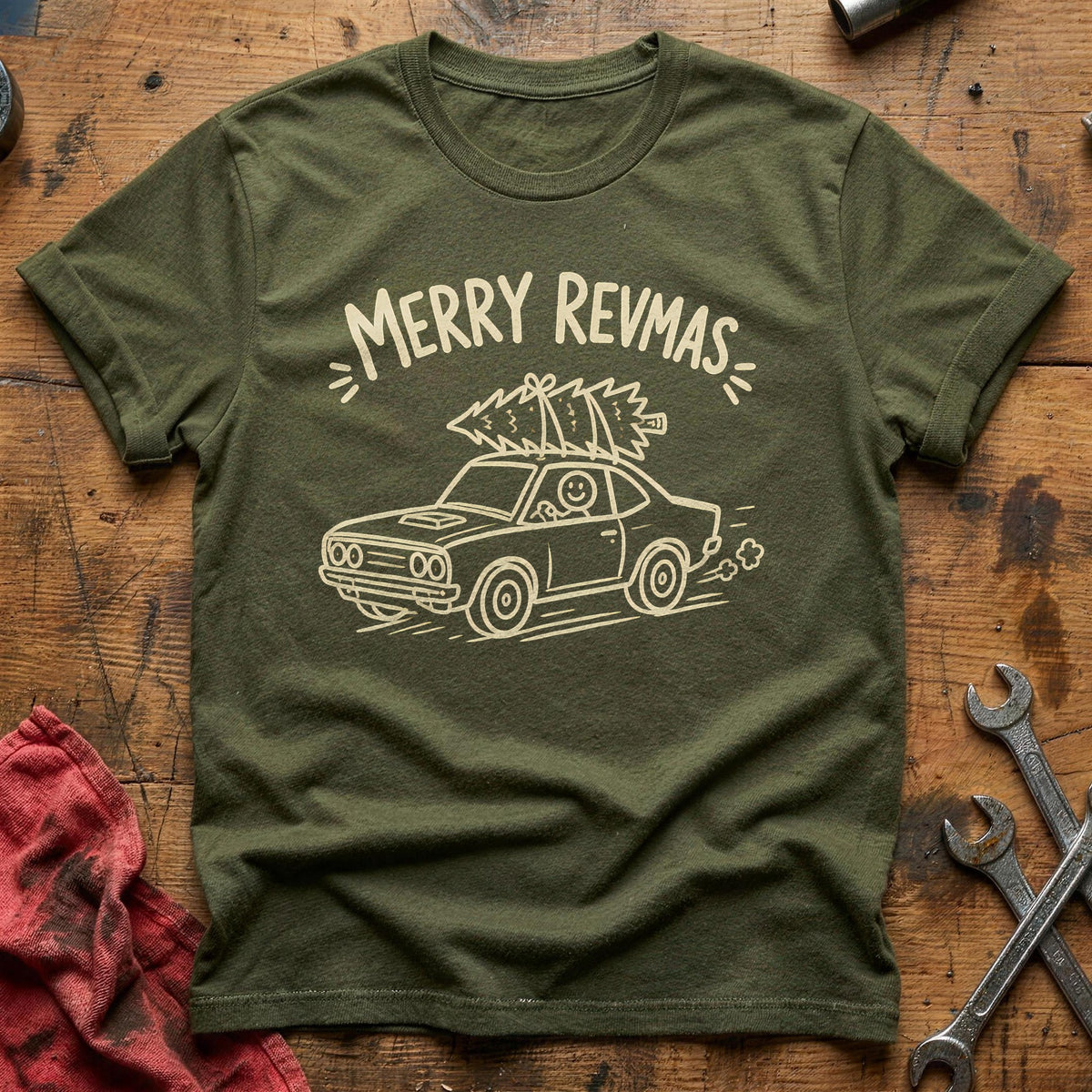 Merry Revmas 32 T-Shirt - Military Green