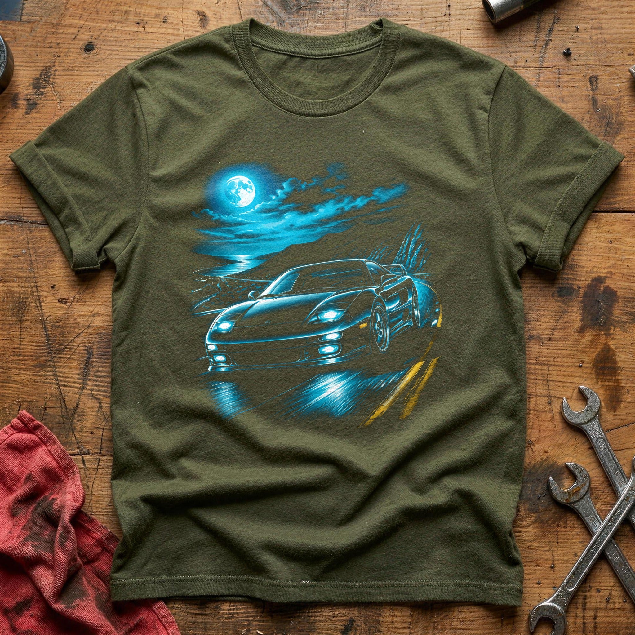 Midnight Drive T-Shirt - Military Green