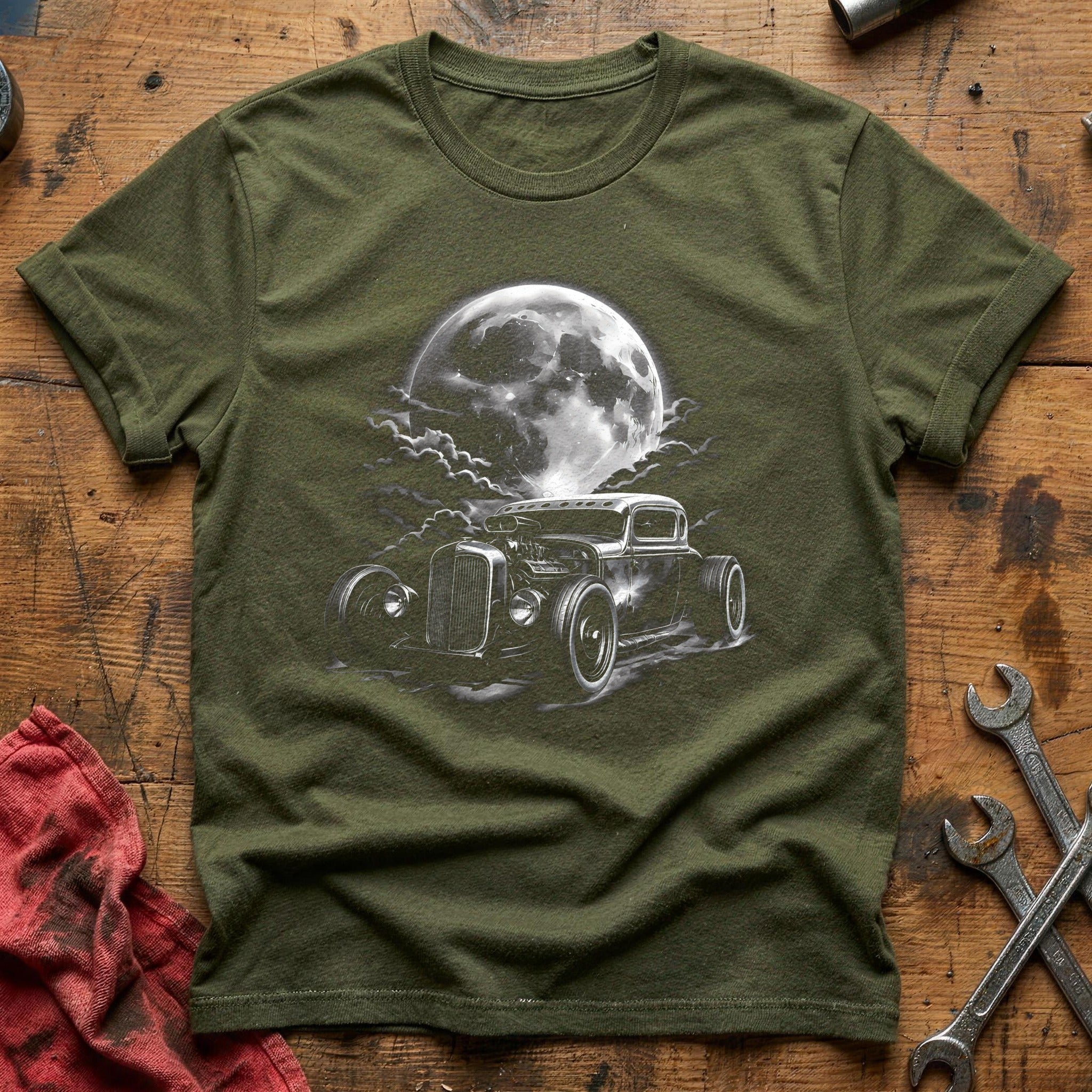 Moonlight Hot Rod Classic T-Shirt - Military Green