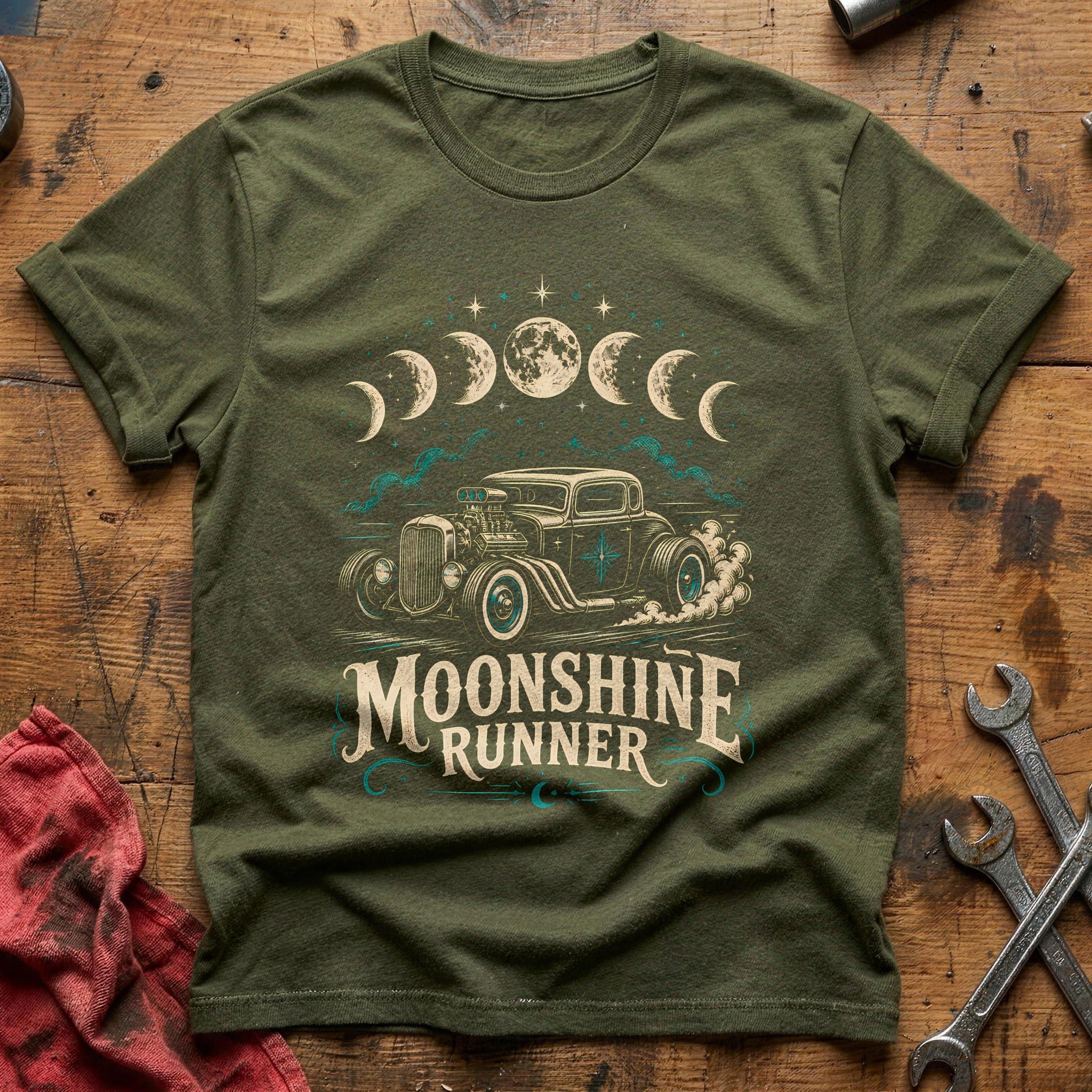 Moonshine Runner T-Shirt - Military Green