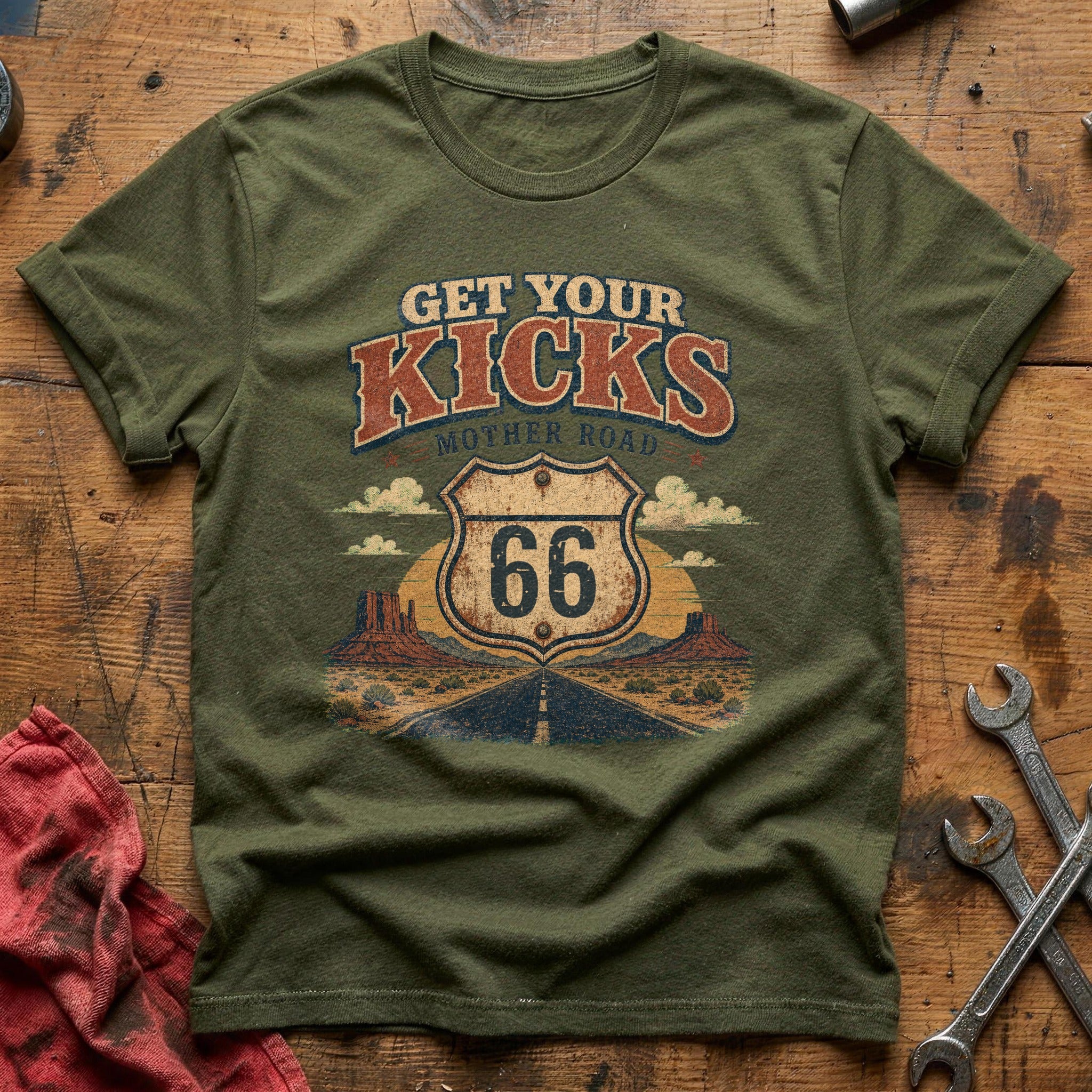 Mother Road Kicks - Military Green