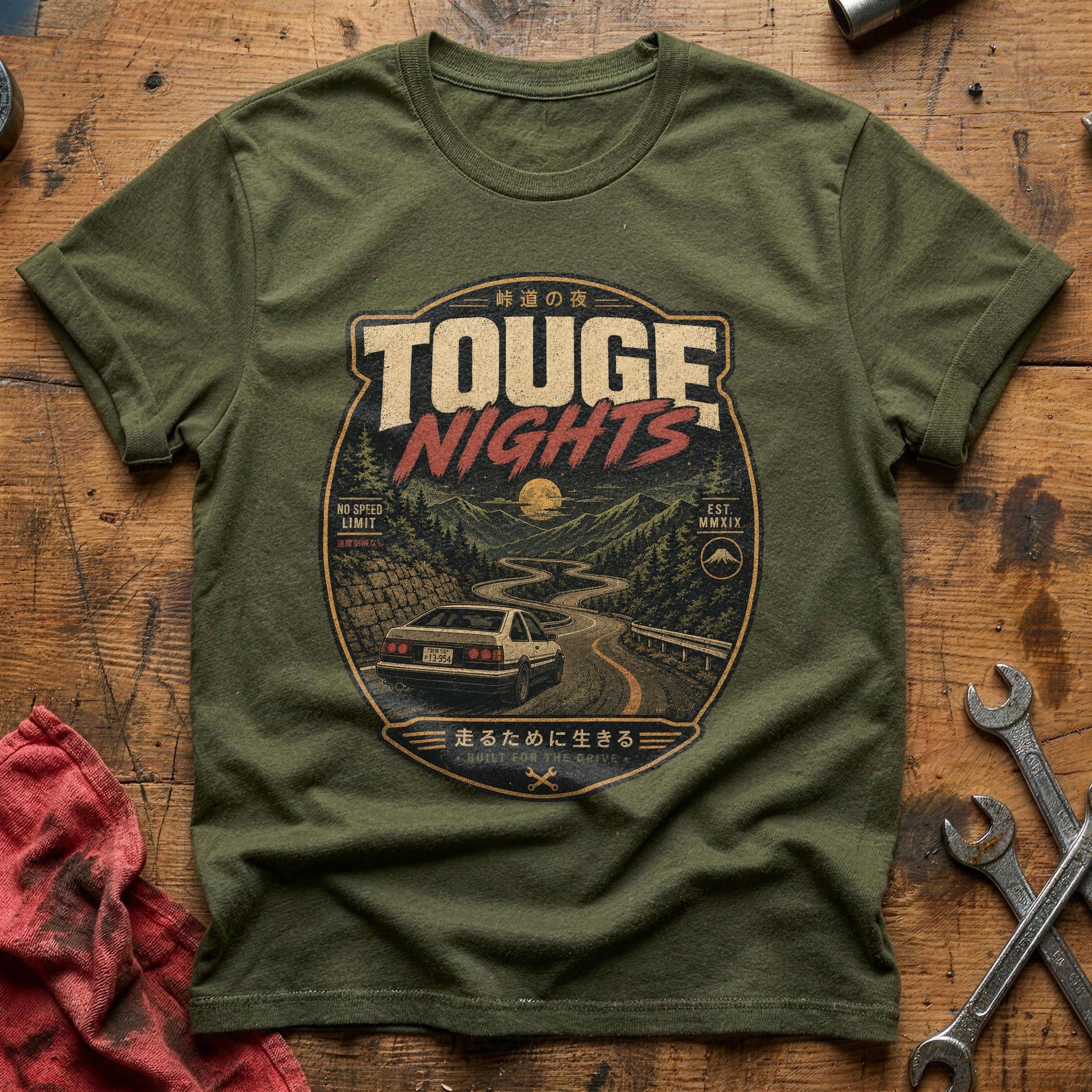 Mountain Pass Midnight T-Shirt - Military Green