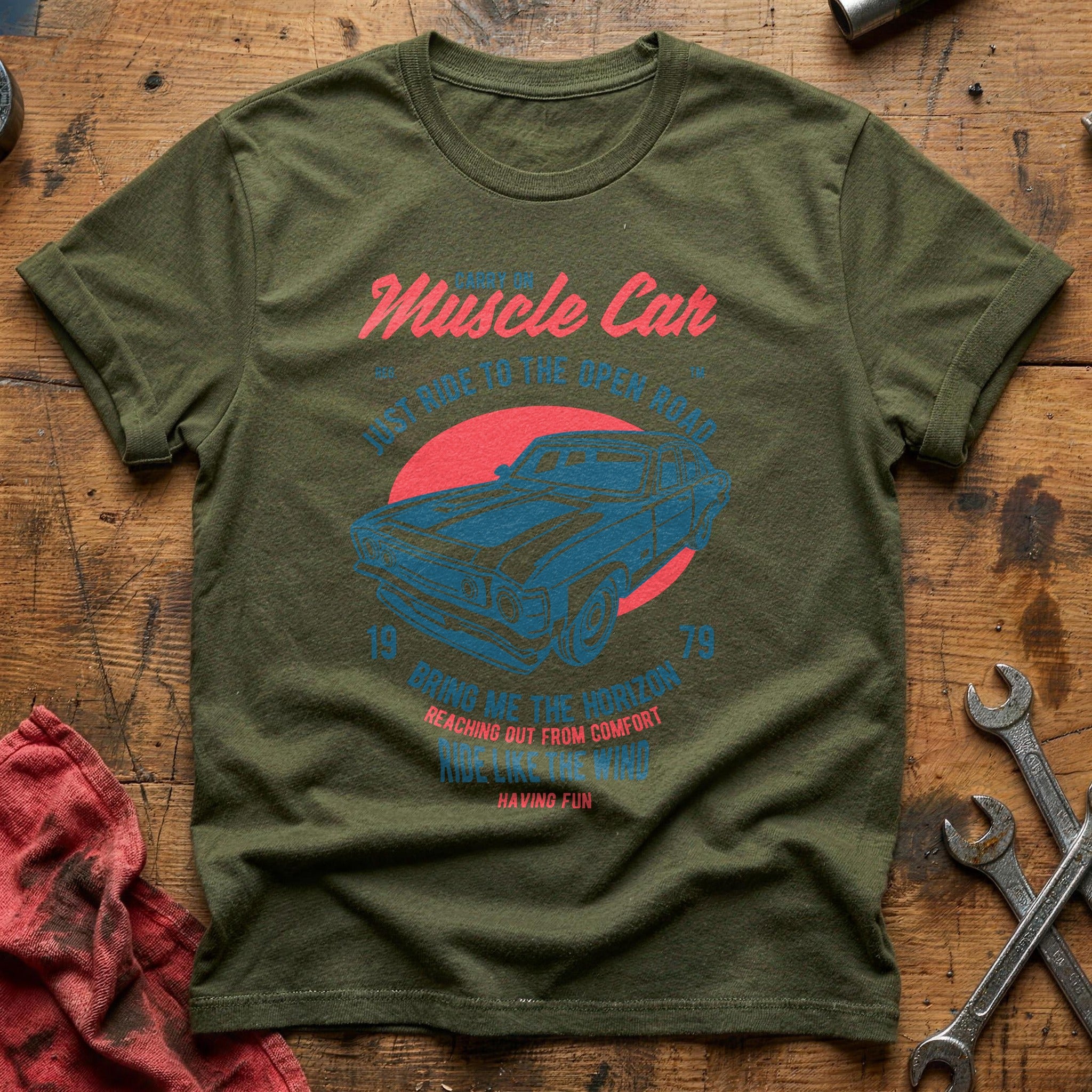 Muscle car T-Shirt - Military Green