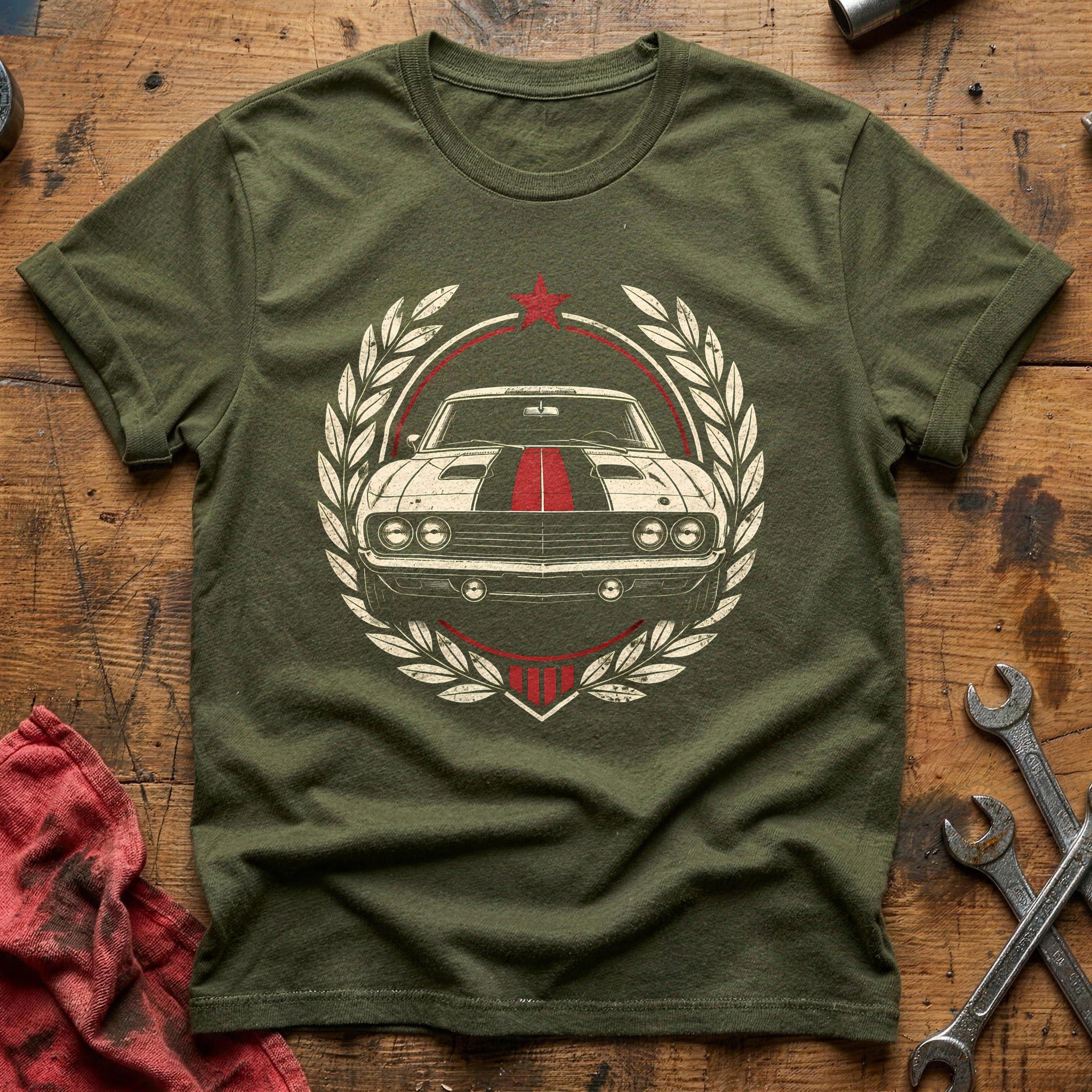 Muscle Emblem 99 T-Shirt - Military Green