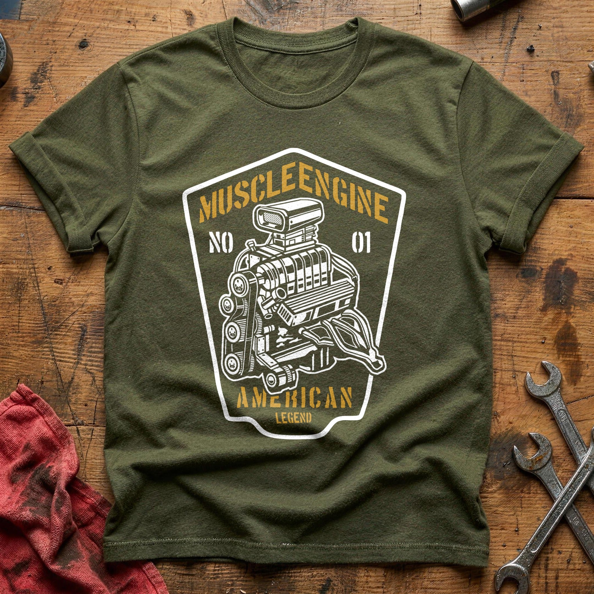 Muscle engine T-Shirt - Military Green