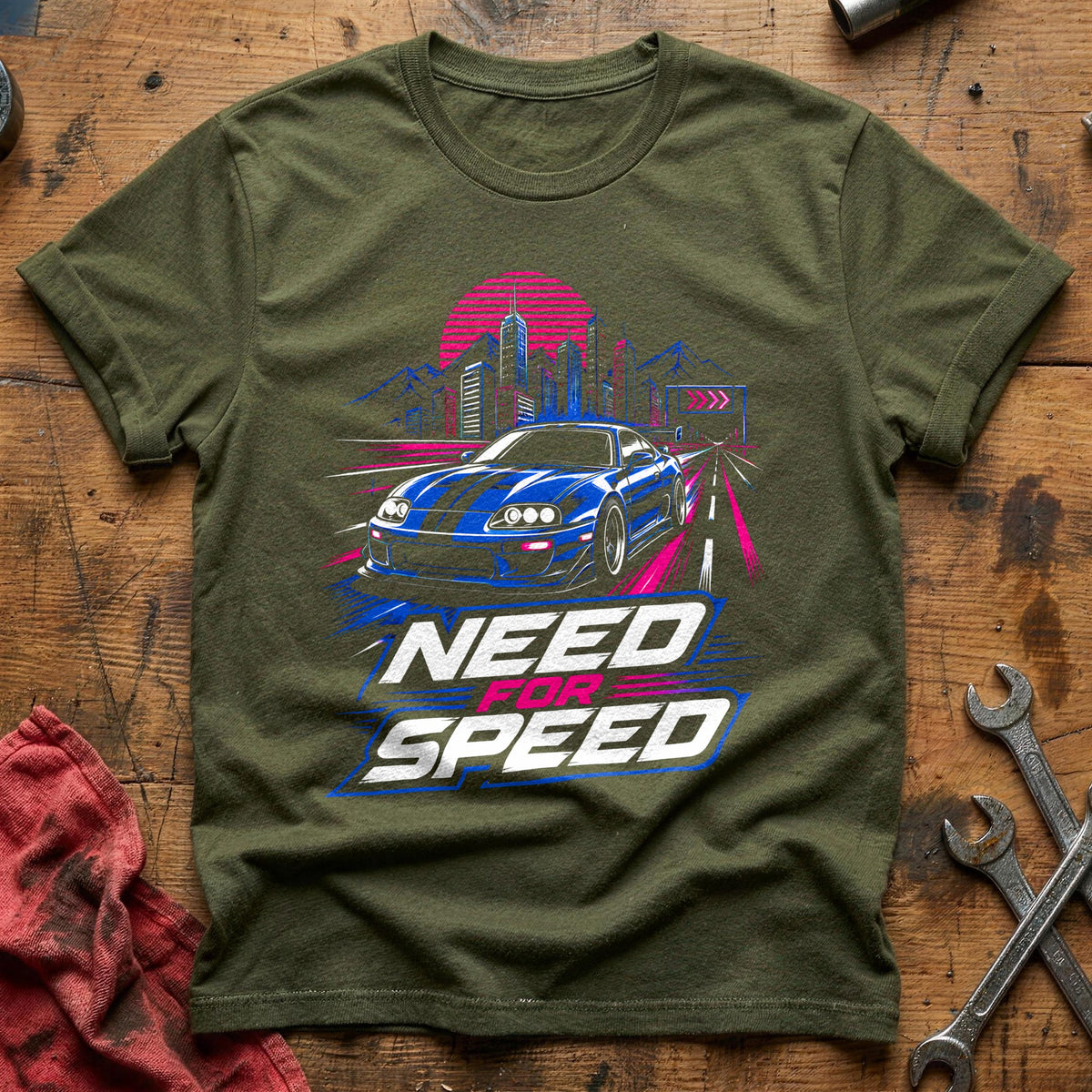 Need For Speed 79 T-Shirt - Military Green