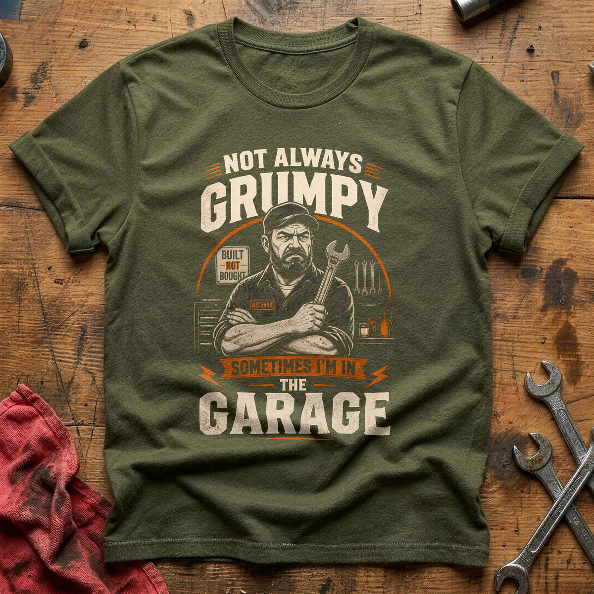 Not Grumpy Garage 58 T-Shirt - Military Green