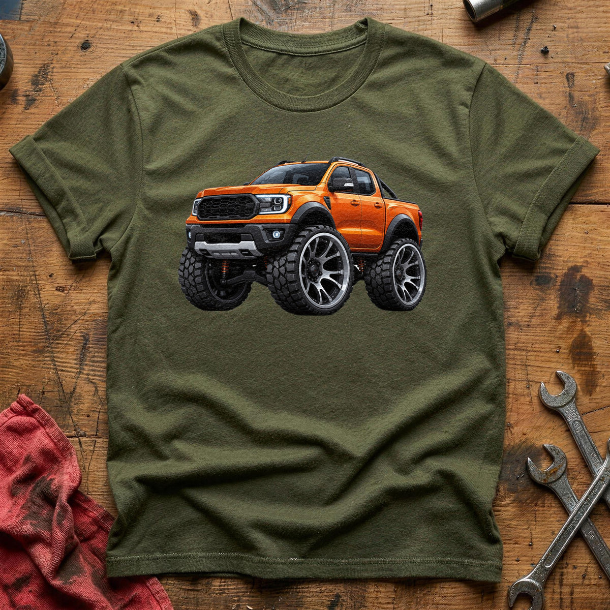 Off Road Pickup 17 T-Shirt - Military Green