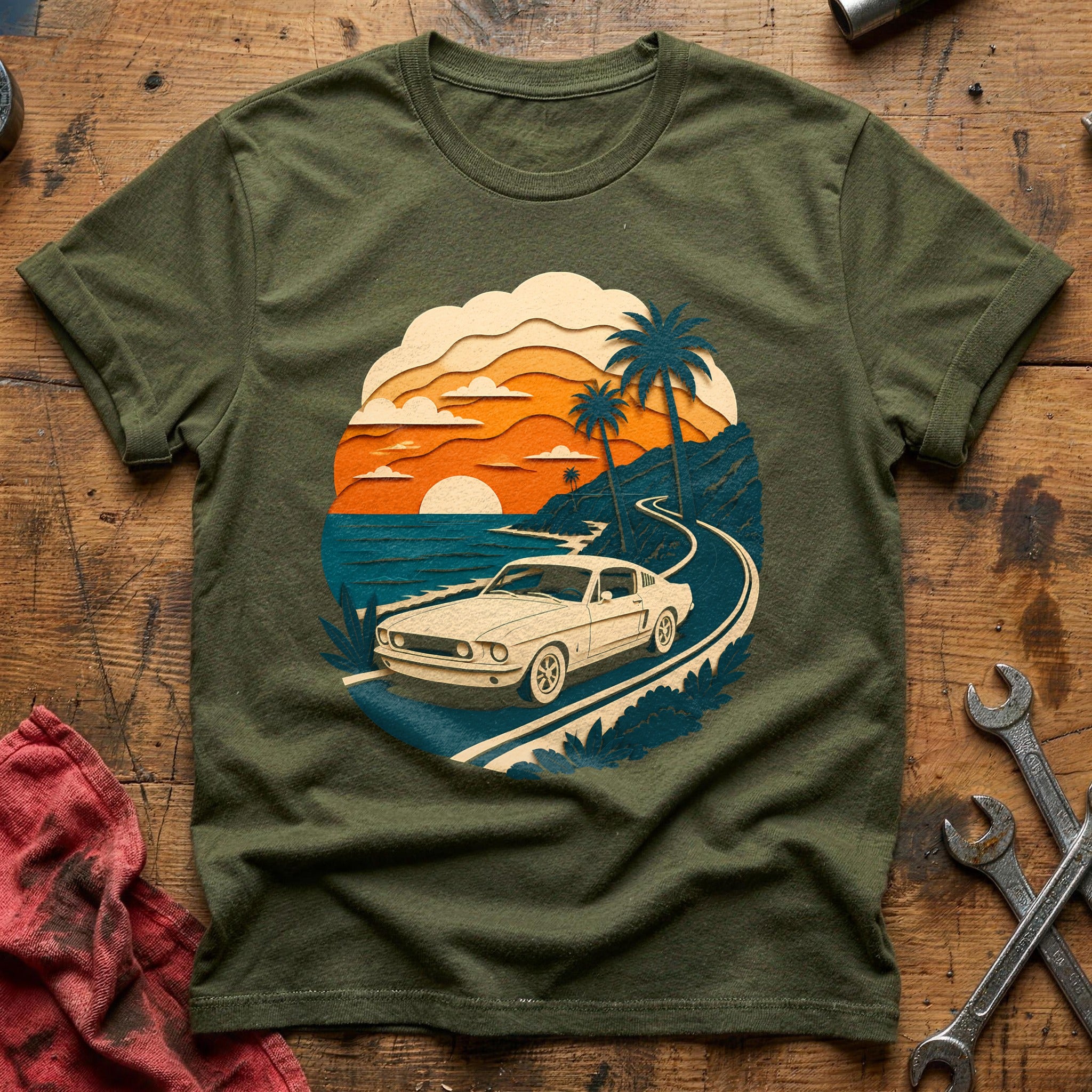 Papercut Coastal 68 T-Shirt - Military Green