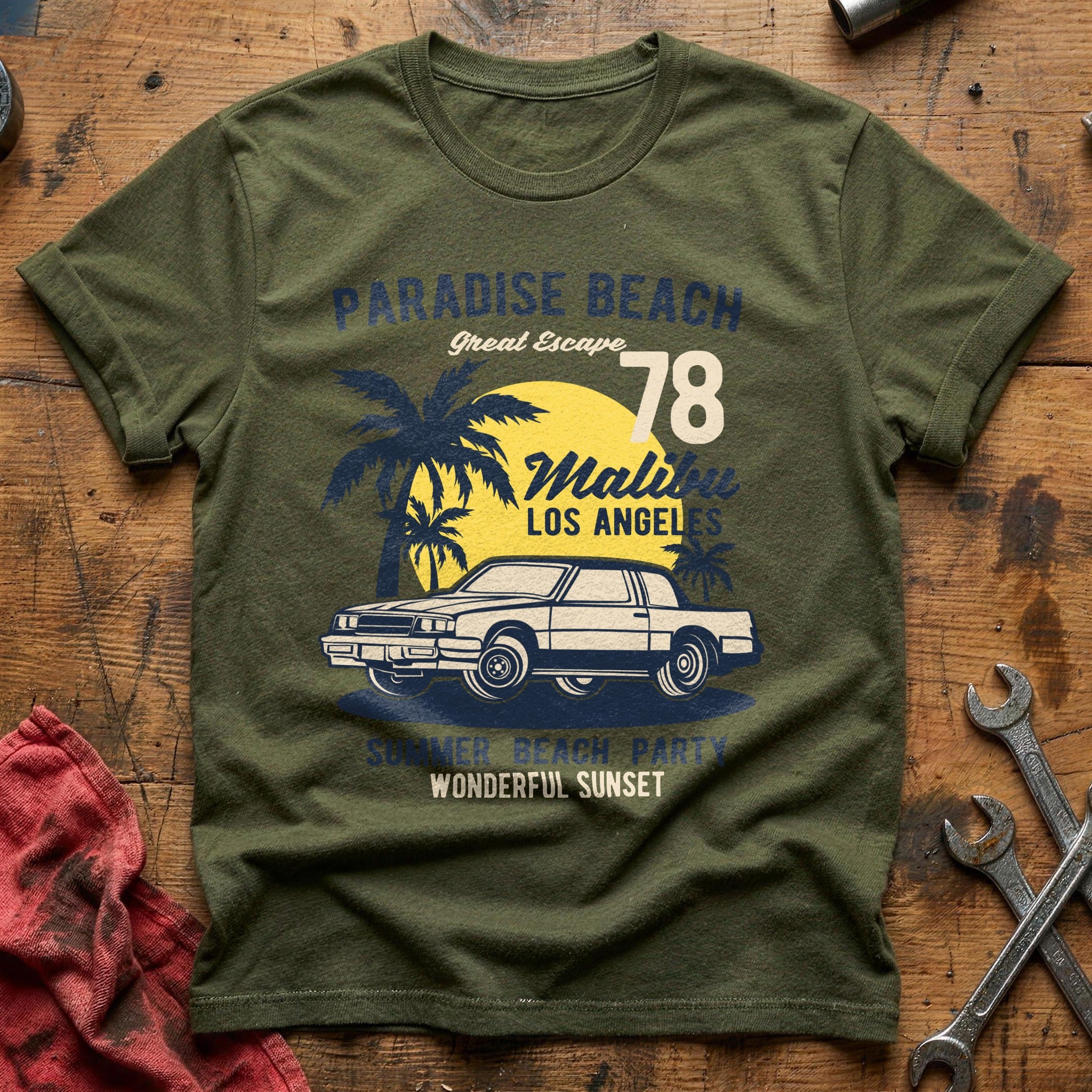 Paradise beach T-Shirt - Military Green