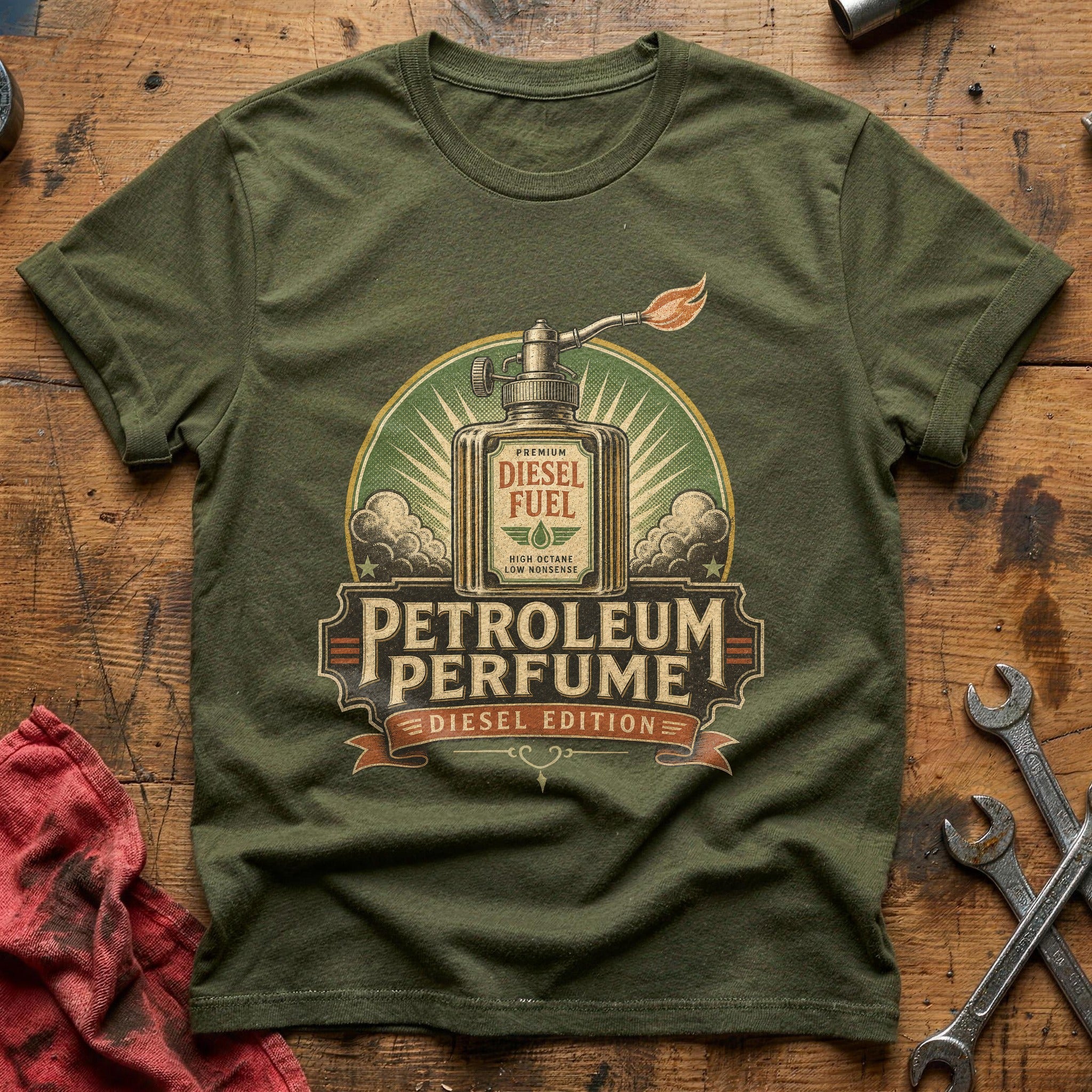 Petroleum Perfume T-Shirt - Military Green