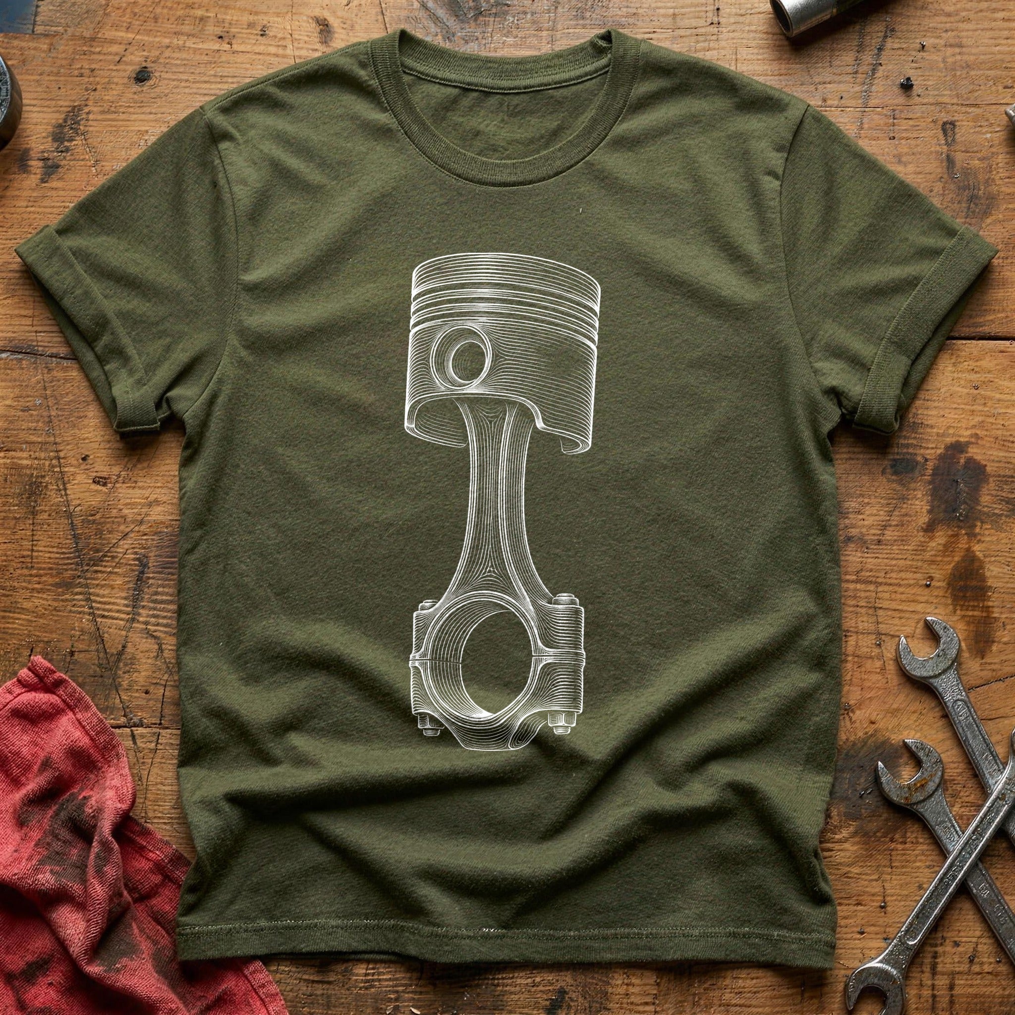 Piston & Spark T-Shirt - Military Green