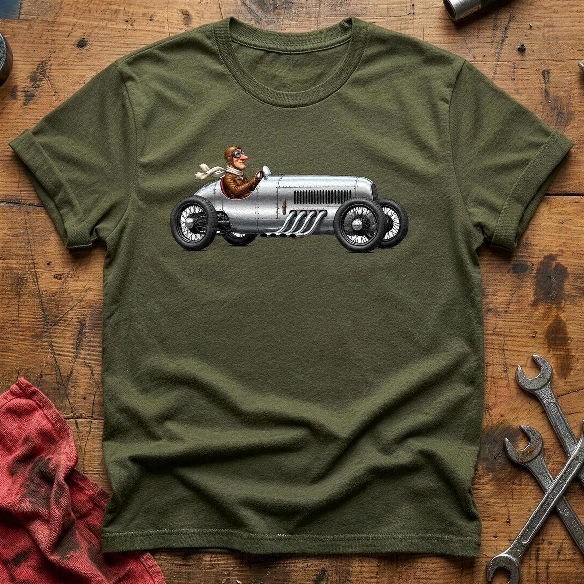 Pre War Grand Prix 15 T-Shirt - Military Green