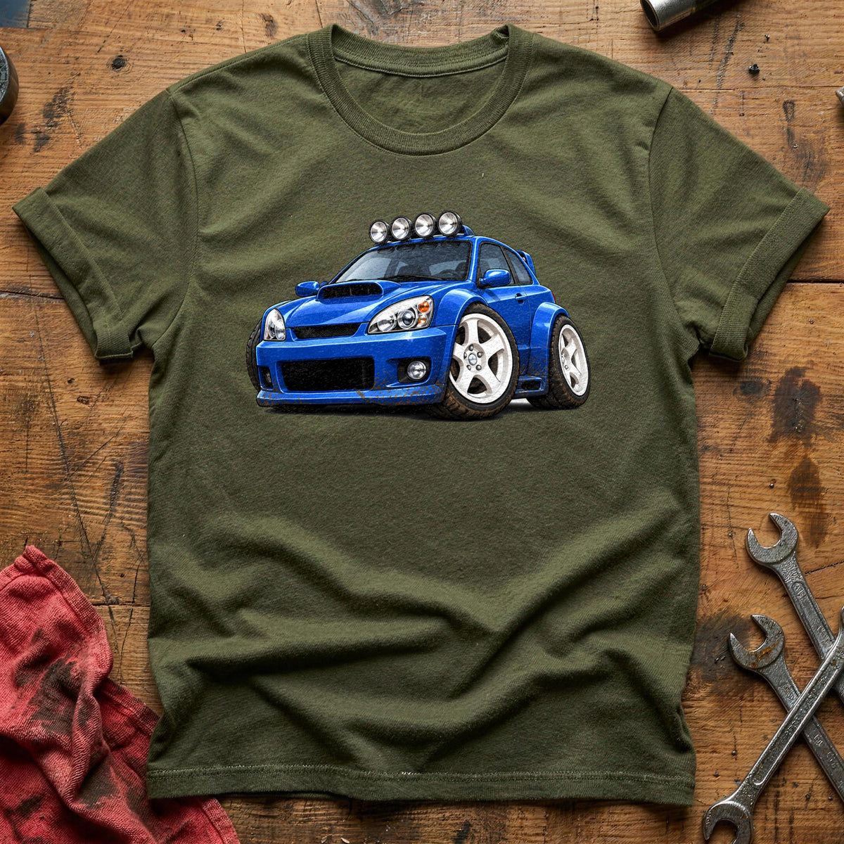 Rally Car 21 T-Shirt - Military Green