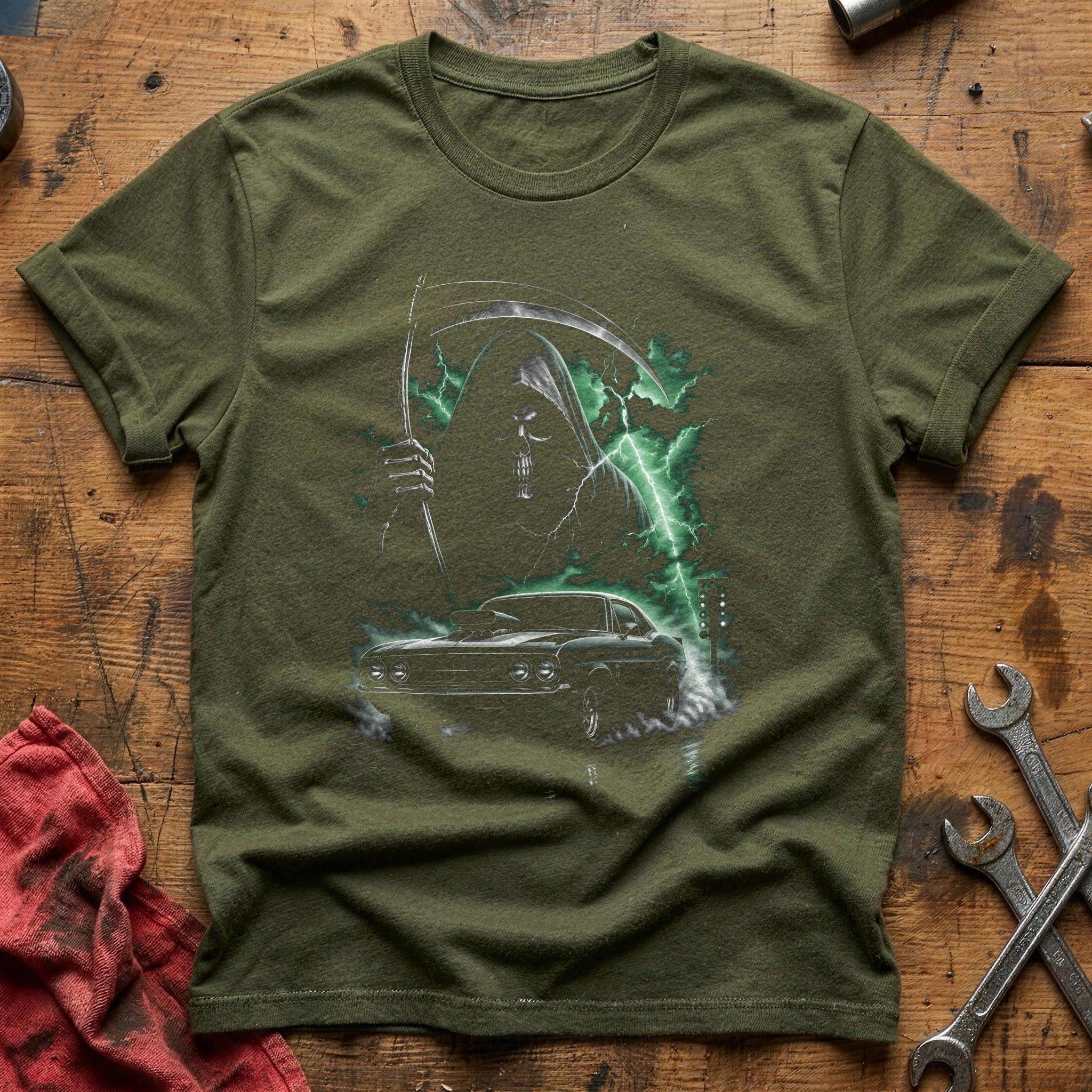 Reaper Drag Strip 26 T-Shirt - Military Green