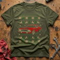 Red Muscle Car Sweater 33 T-Shirt - Military Green