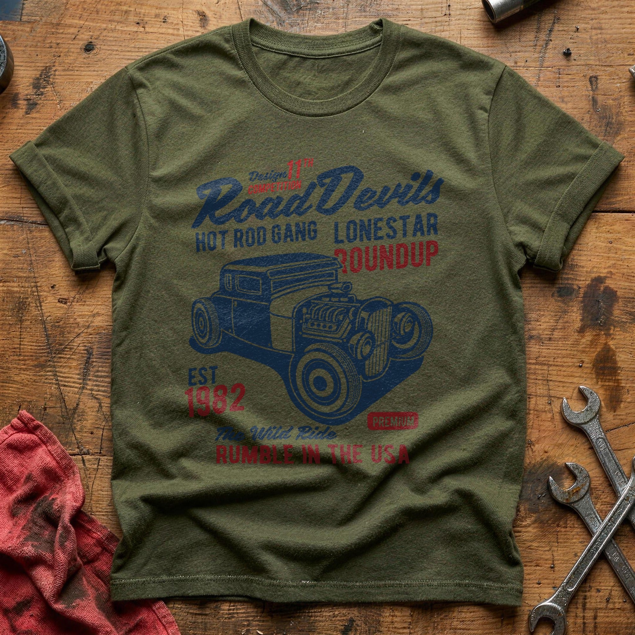Road devils T-Shirt - Military Green