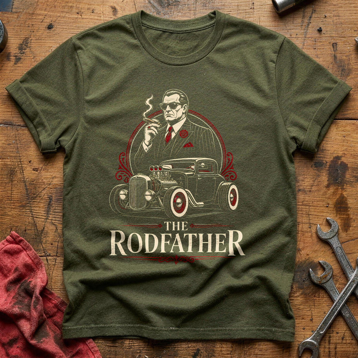 Rodfather 66 T-Shirt - Military Green
