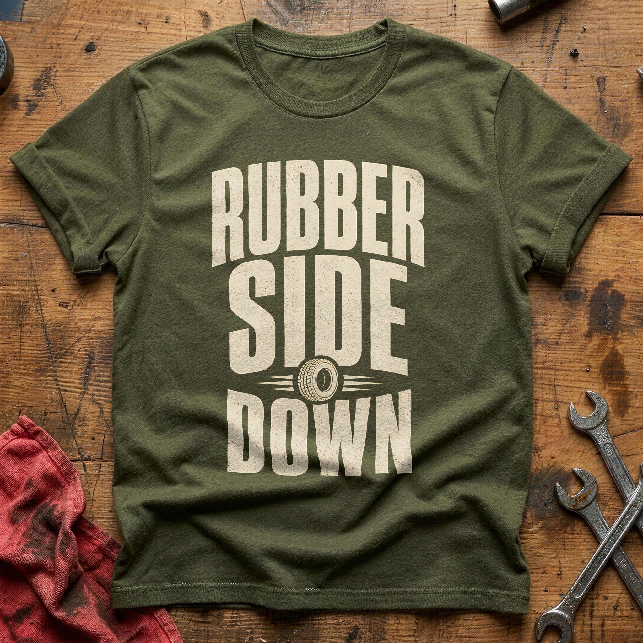 Rubber Side Down - Military Green
